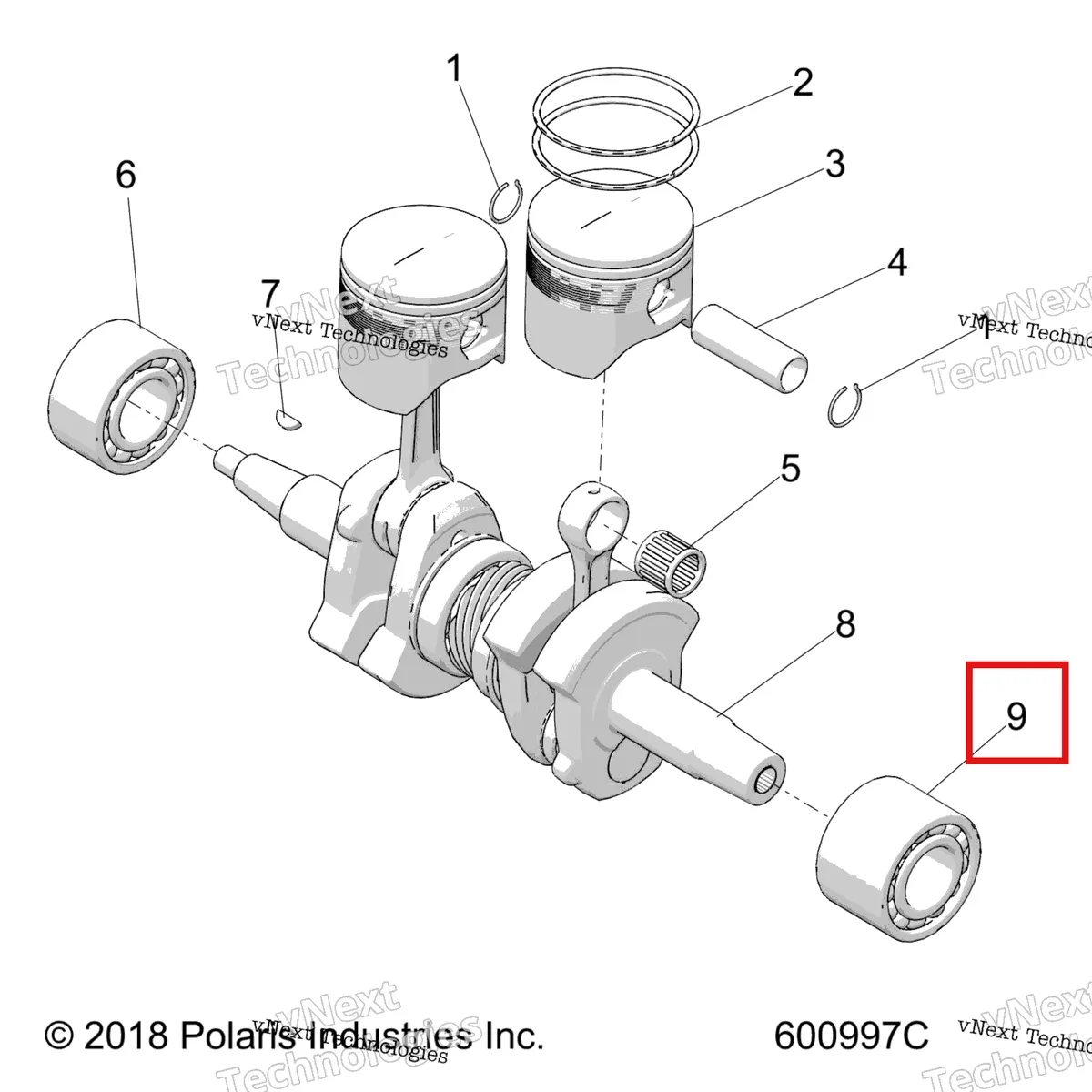 Деталь 3515098 на схеме узла Engine, Piston & Crankshaft