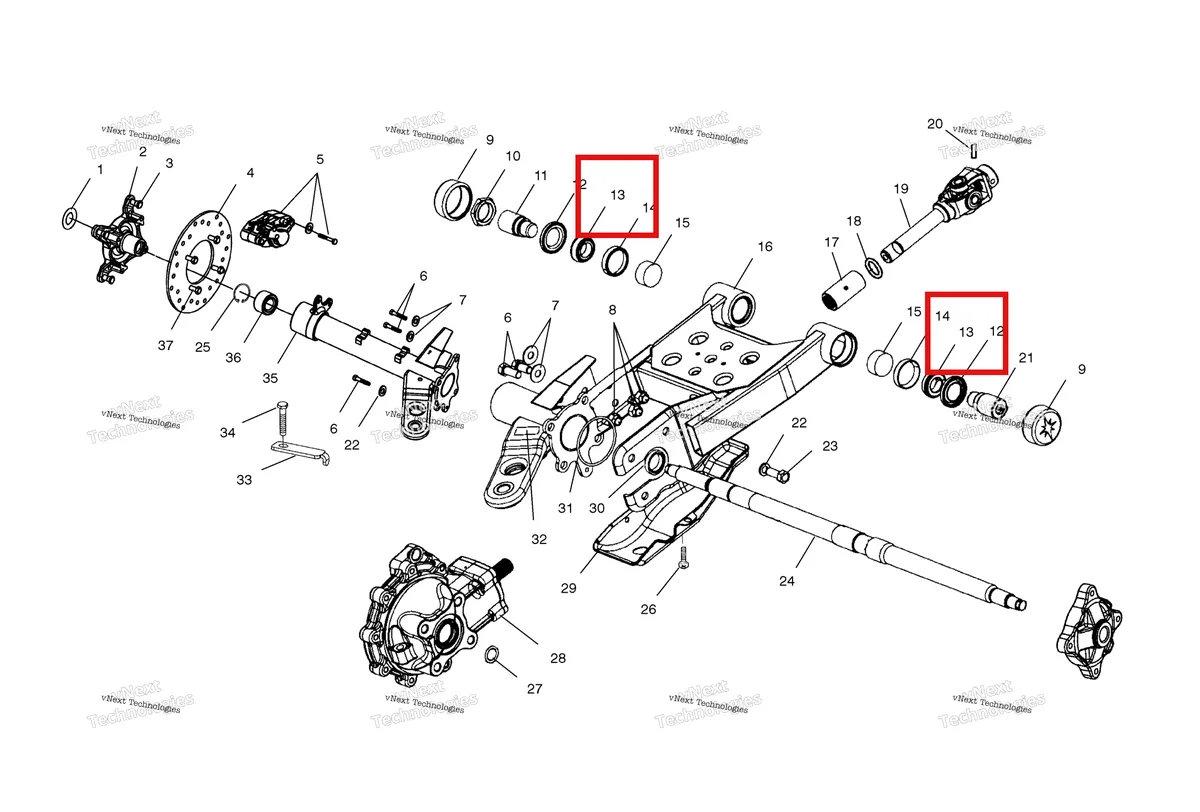 Деталь 3554506 на схеме узла Swing Arm/Rear Gearcase Mounting