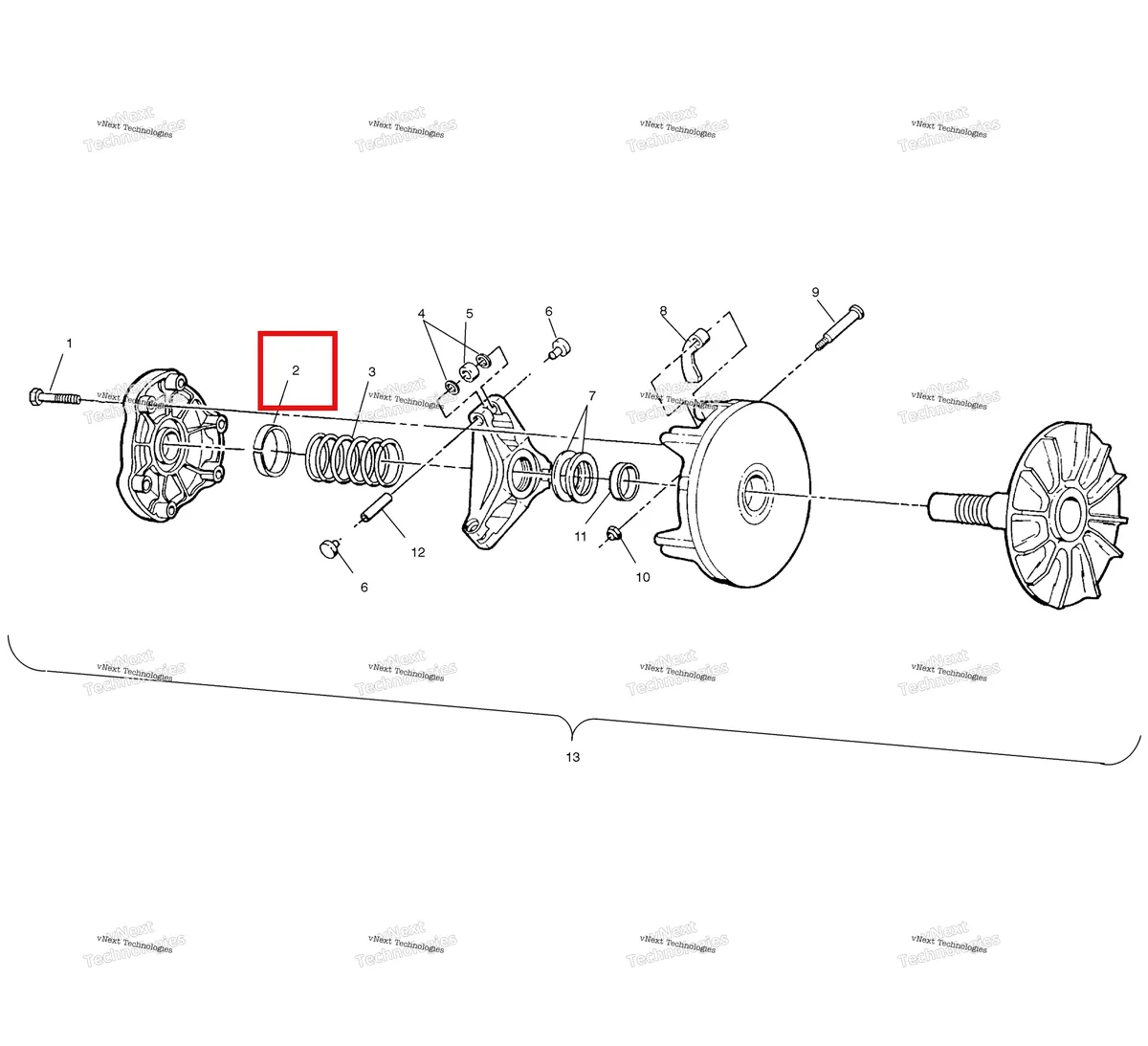 Деталь 3576510 на схеме узла Drive Clutch