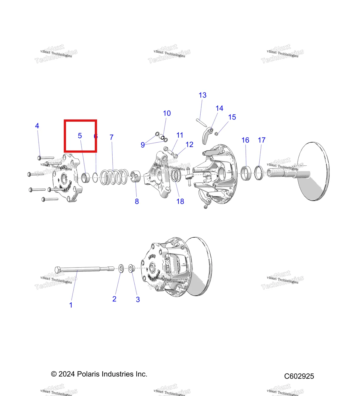 Деталь 3576516 на схеме узла Drive Train, Clutch, Primary