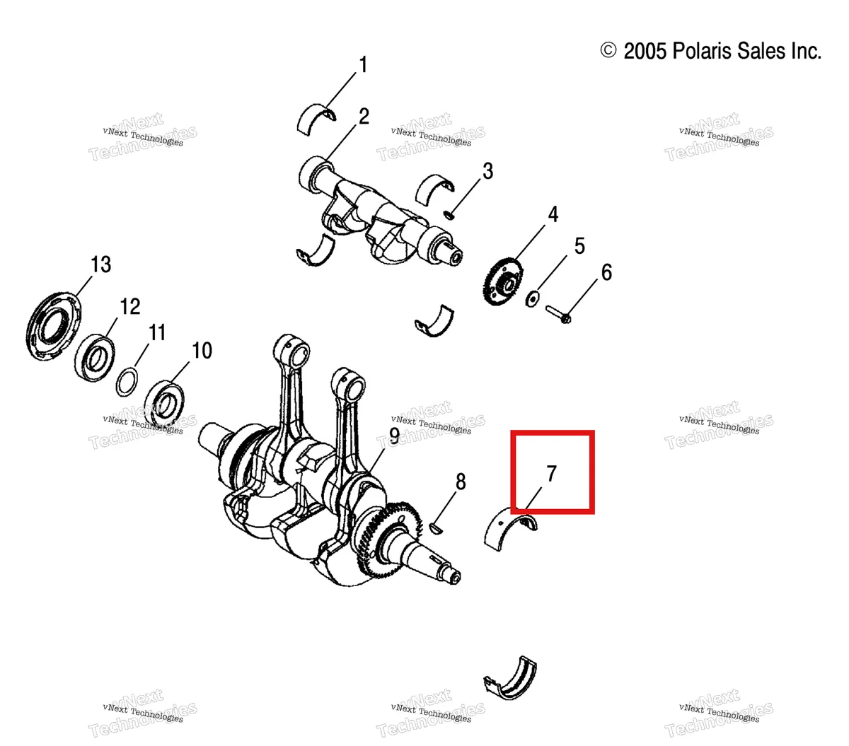 Деталь 3585704 на схеме узла Engine, Crankshaft