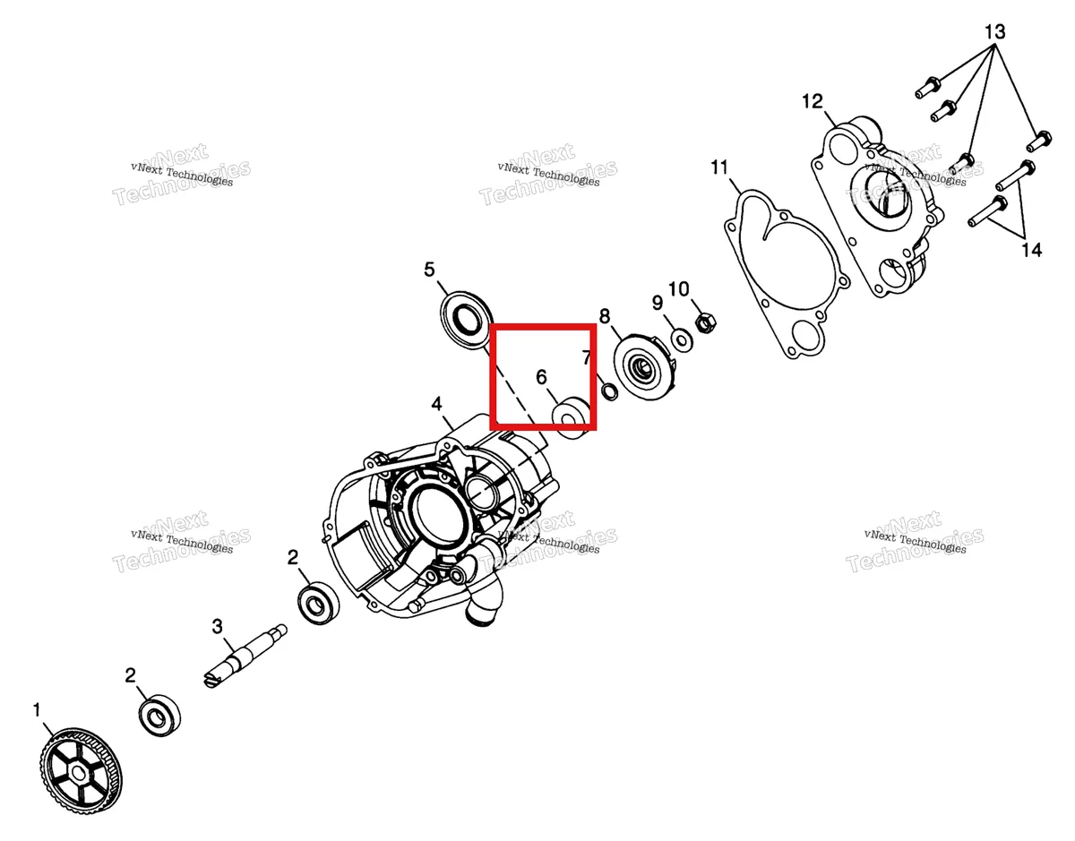 Деталь 3610050 на схеме узла Water Pump 600 Rmk & European 600 Rmk E980958