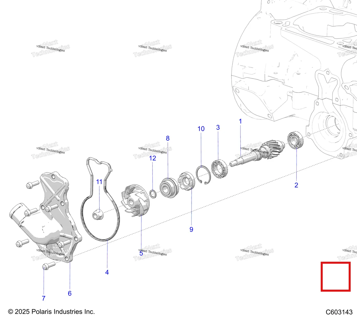 Деталь 3610067 на схеме узла Engine, Water Pump S27ajn8rs
