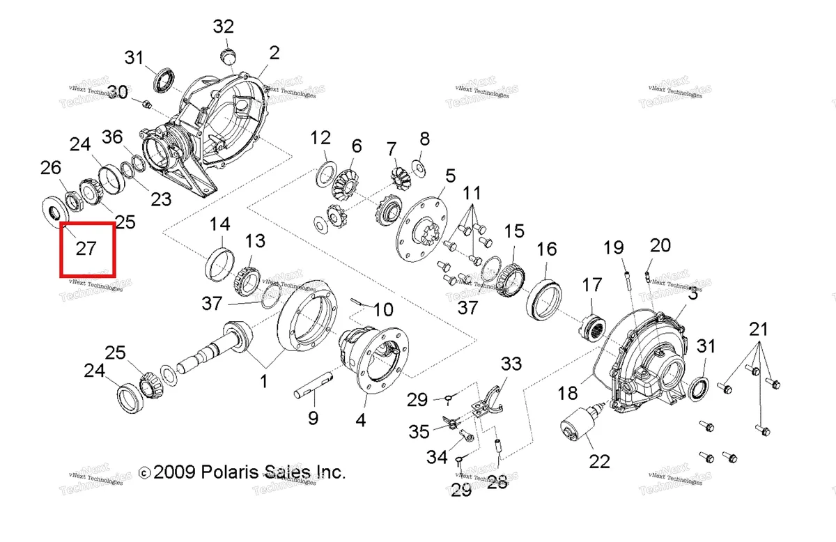 Деталь 3610102 на схеме узла Drive Train, Rear Gearcase