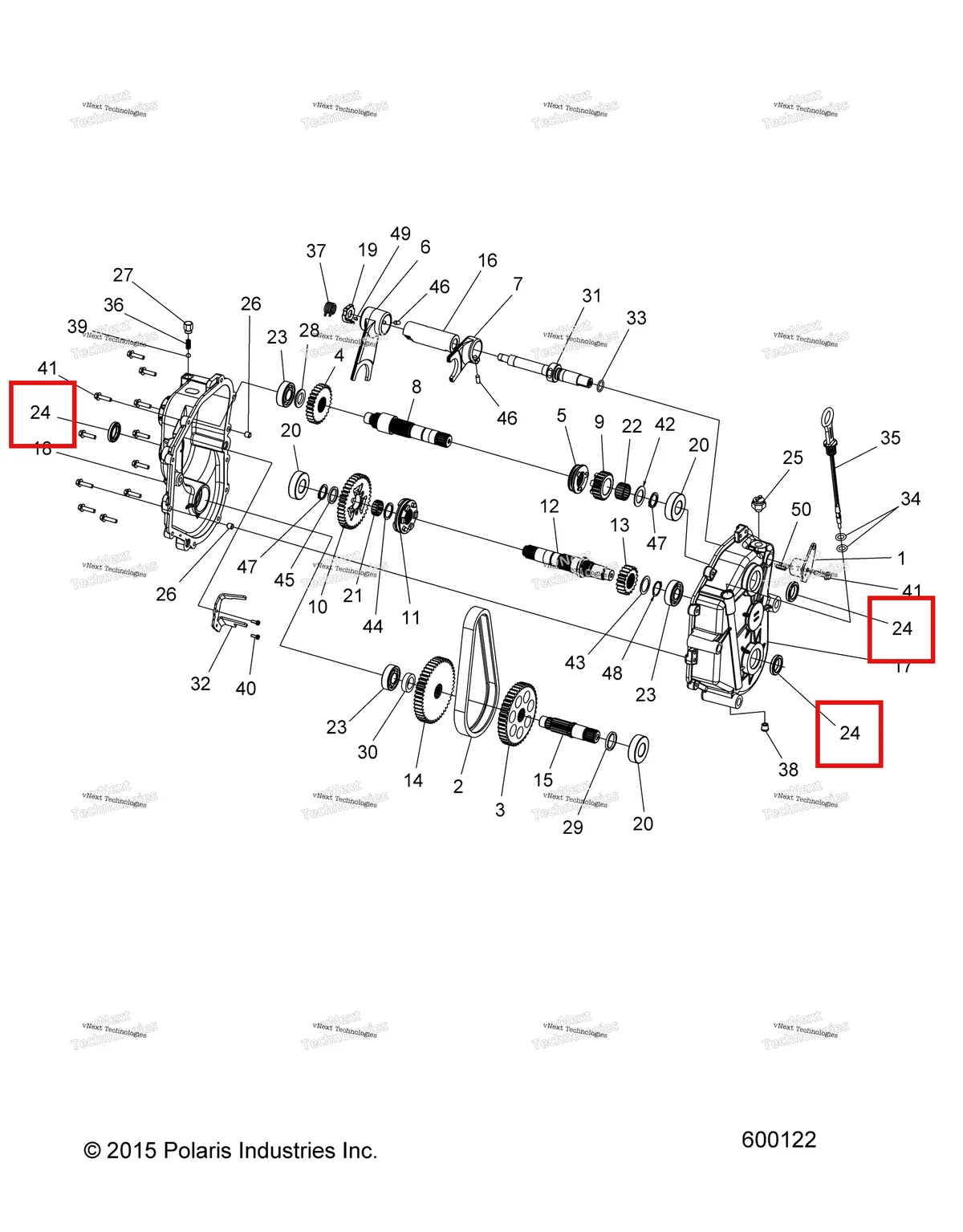 Деталь 3610134 на схеме узла Drive Train, Gearcase