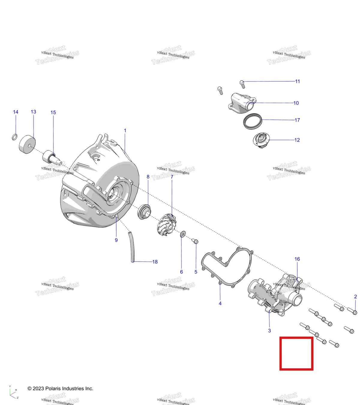 Деталь 3610136 на схеме узла 2026 Polaris SCRAMBLER 850 48