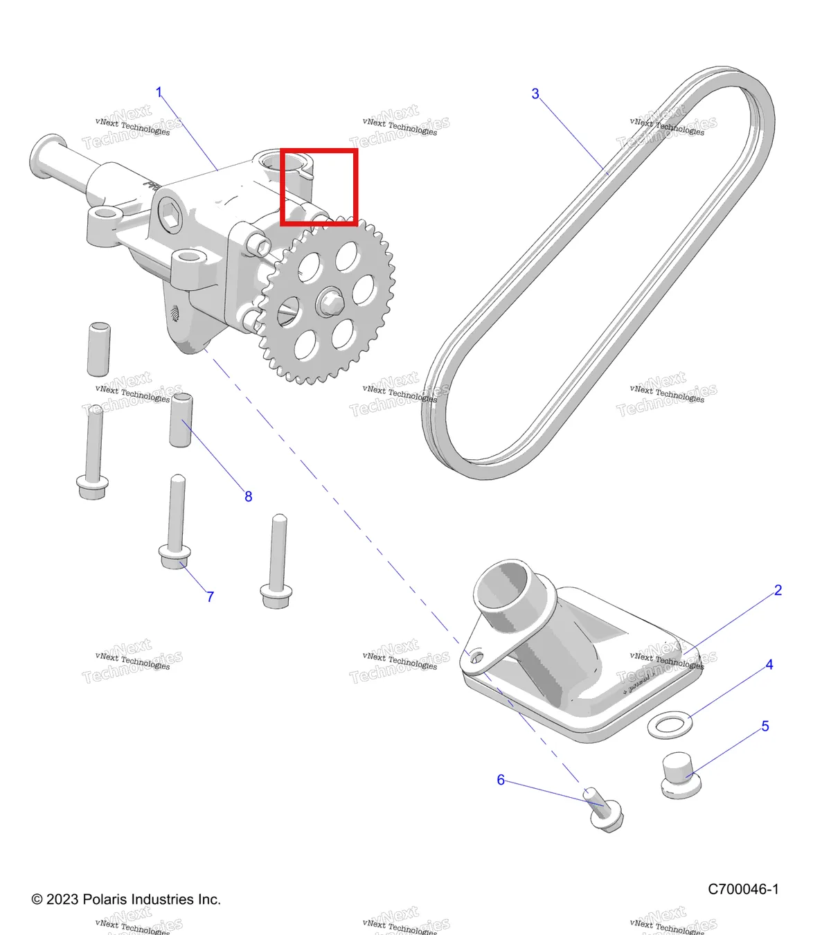 Деталь 3610186 на схеме узла Engine, Oil Pump