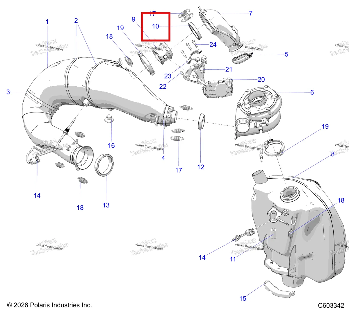 Деталь 3610370 на схеме узла Engine, Exhaust System And Turbo
