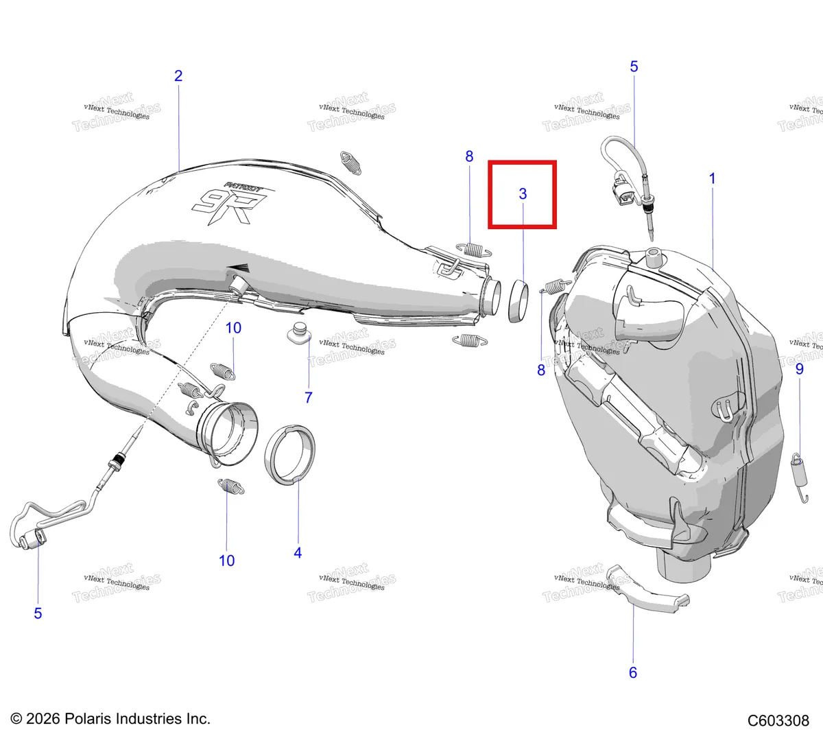 Деталь 3610398 на схеме узла Engine, Exhaust S27tlc9b/Tlr9b