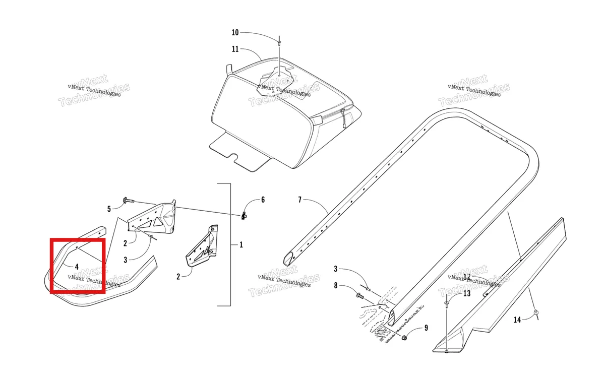 Деталь 3707-309 на схеме узла Bumpers And Storage