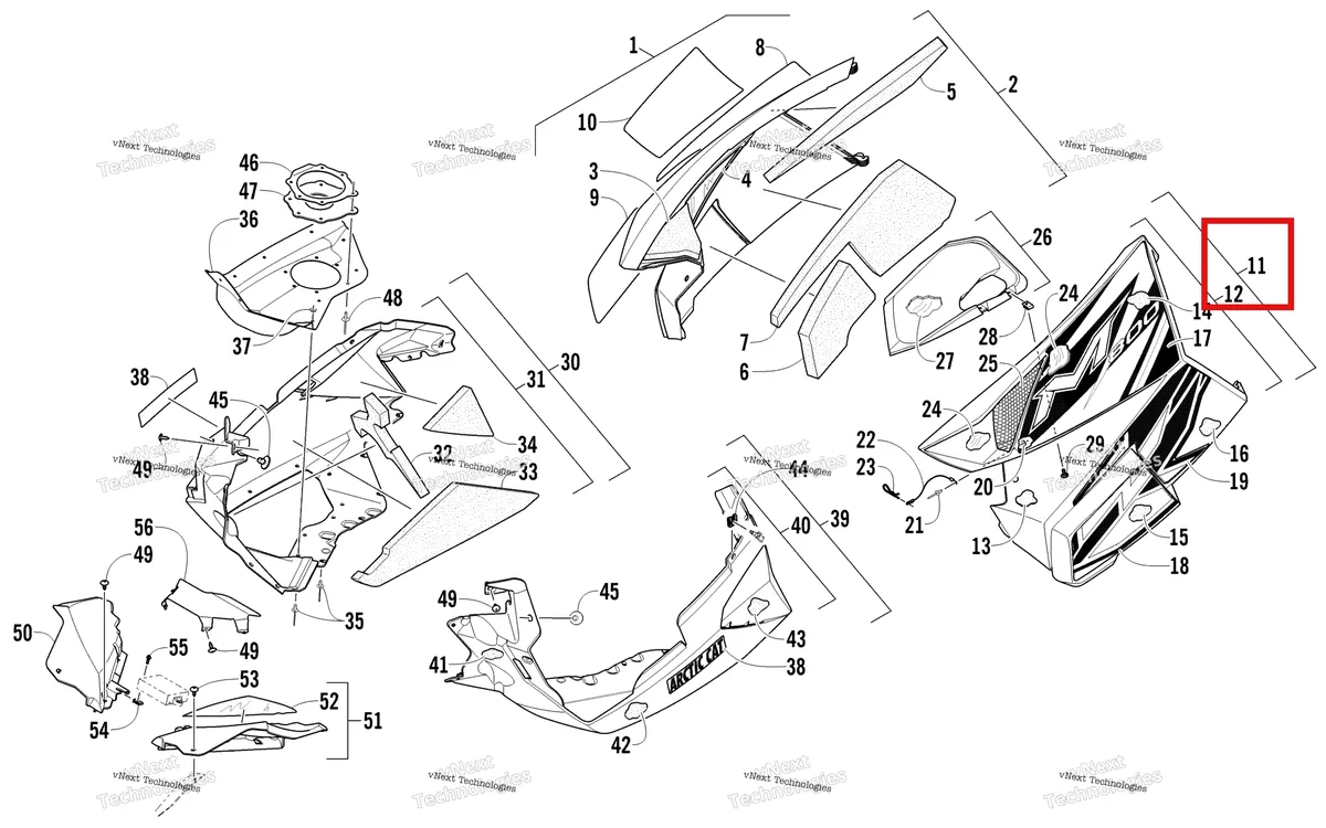 Деталь 3718-223 на схеме узла Skid Plate And Side Panel Assembly