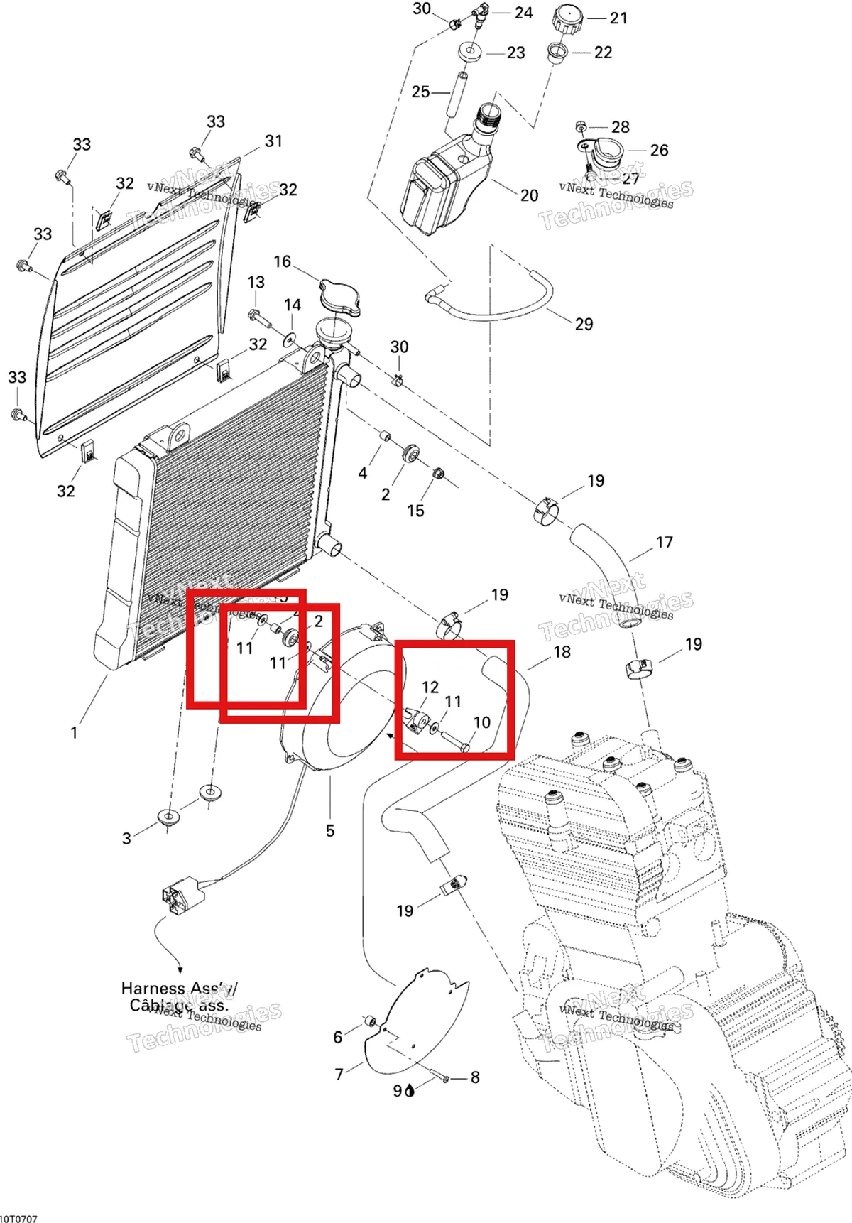 Деталь 391302100 (Шайба) на схеме узла 2007 Can-Am DS 650 X Cooling System