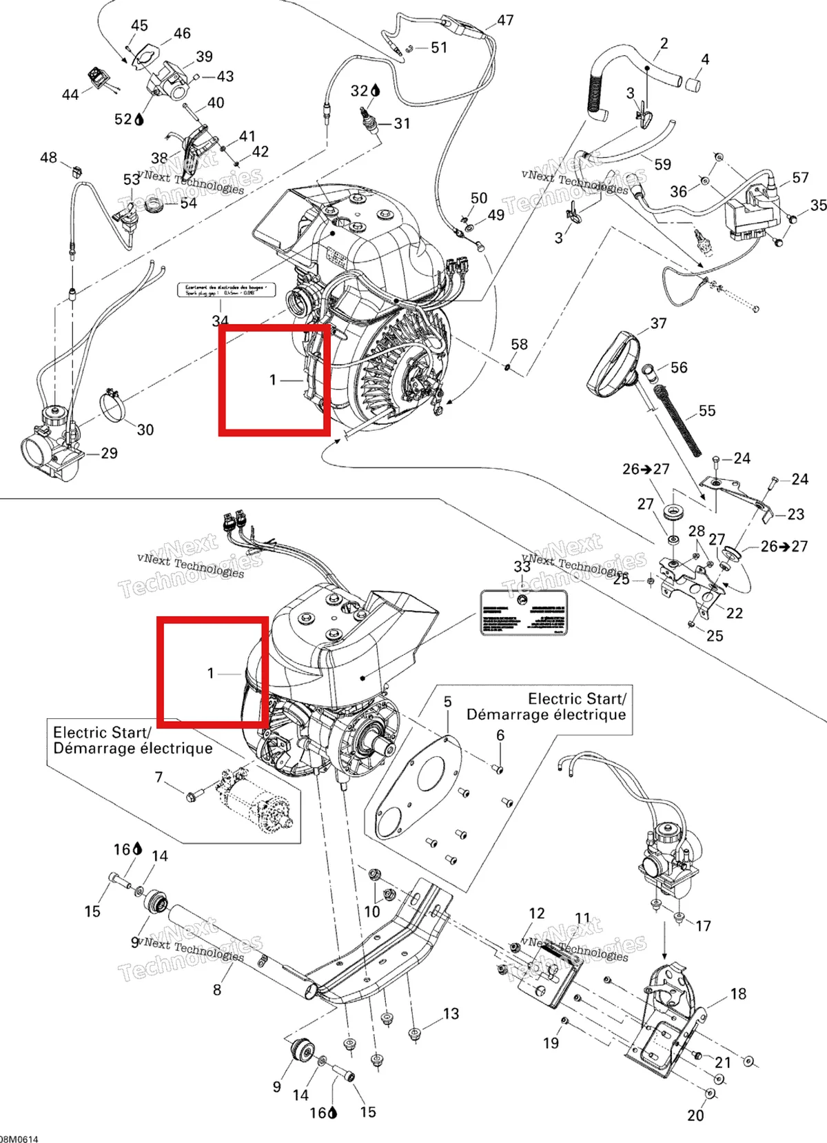 Деталь 400206004 на схеме узла 2006 Ski-Doo Freestyle 300F Engine And Engine Support