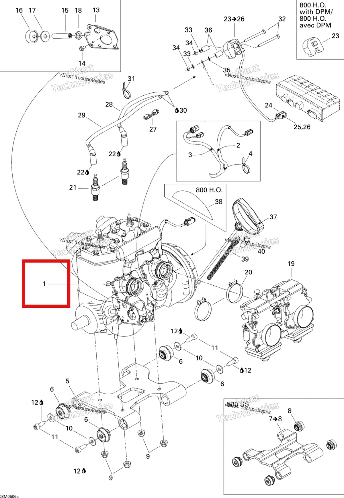 Деталь 400509761 на схеме узла 2005 Ski-Doo GSX 600 HO Engine And Engine Support, 600Ho
