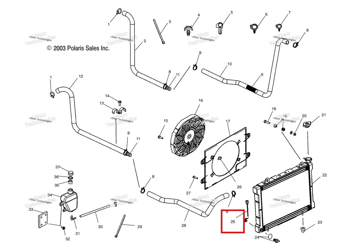 Деталь 4010161 на схеме узла Cooling System