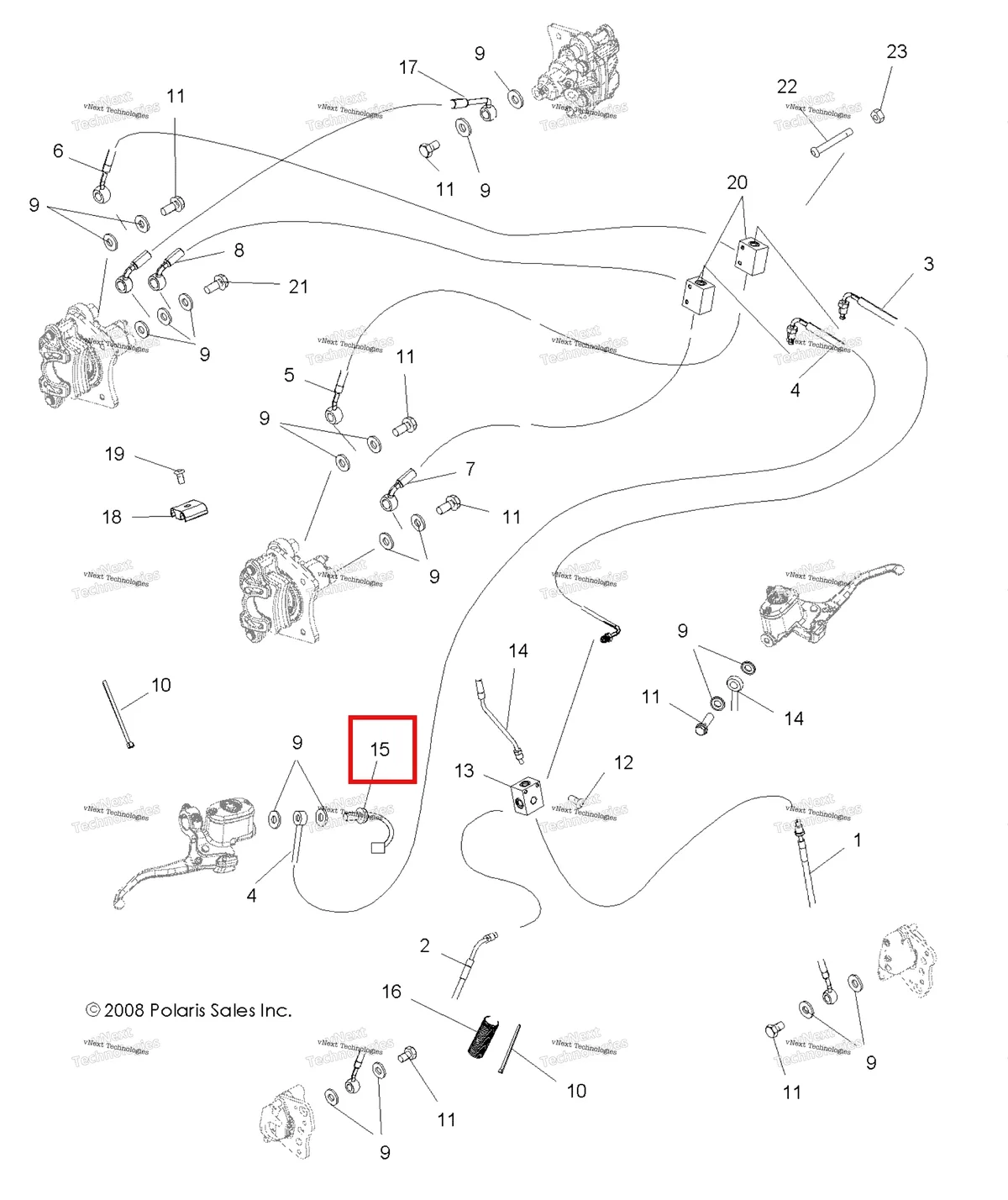 Деталь 4010758 на схеме узла Brakes, Brake Lines