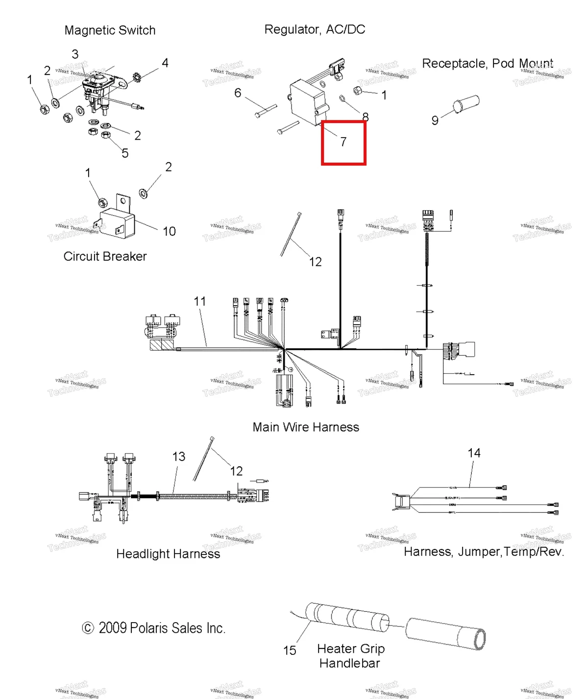 Деталь 4010794 на схеме узла Electrical, Wire Harnesses & Components
