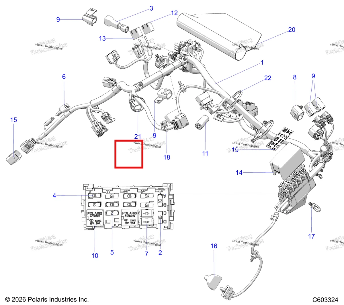Деталь 4011441 на схеме узла Electrical, Wire Harness, Main S27tfb6r