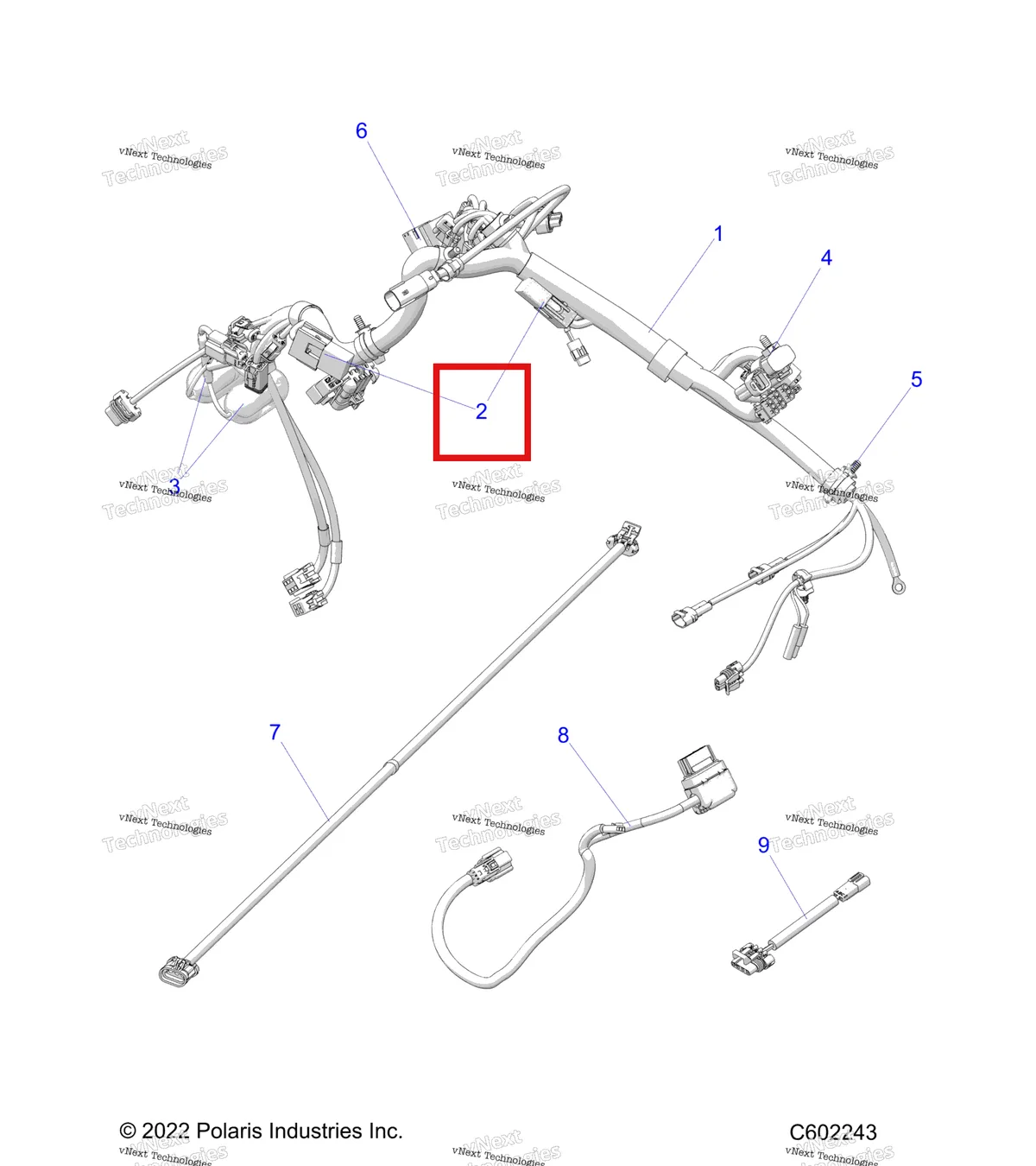 Деталь 4011998 на схеме узла Electrical, Wire Harnesses