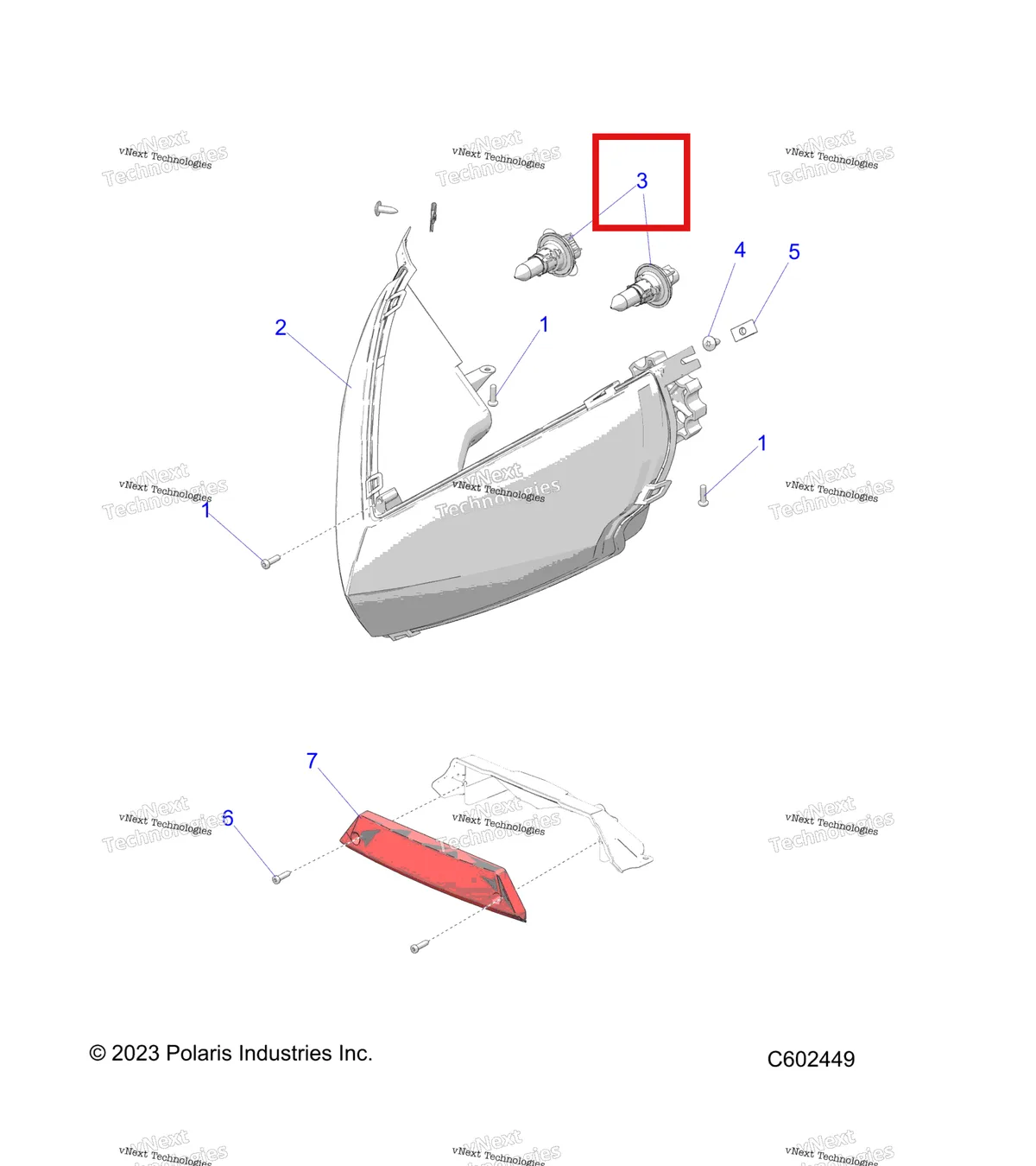Деталь 4012279 на схеме узла Electrical, Headlight & Taillight