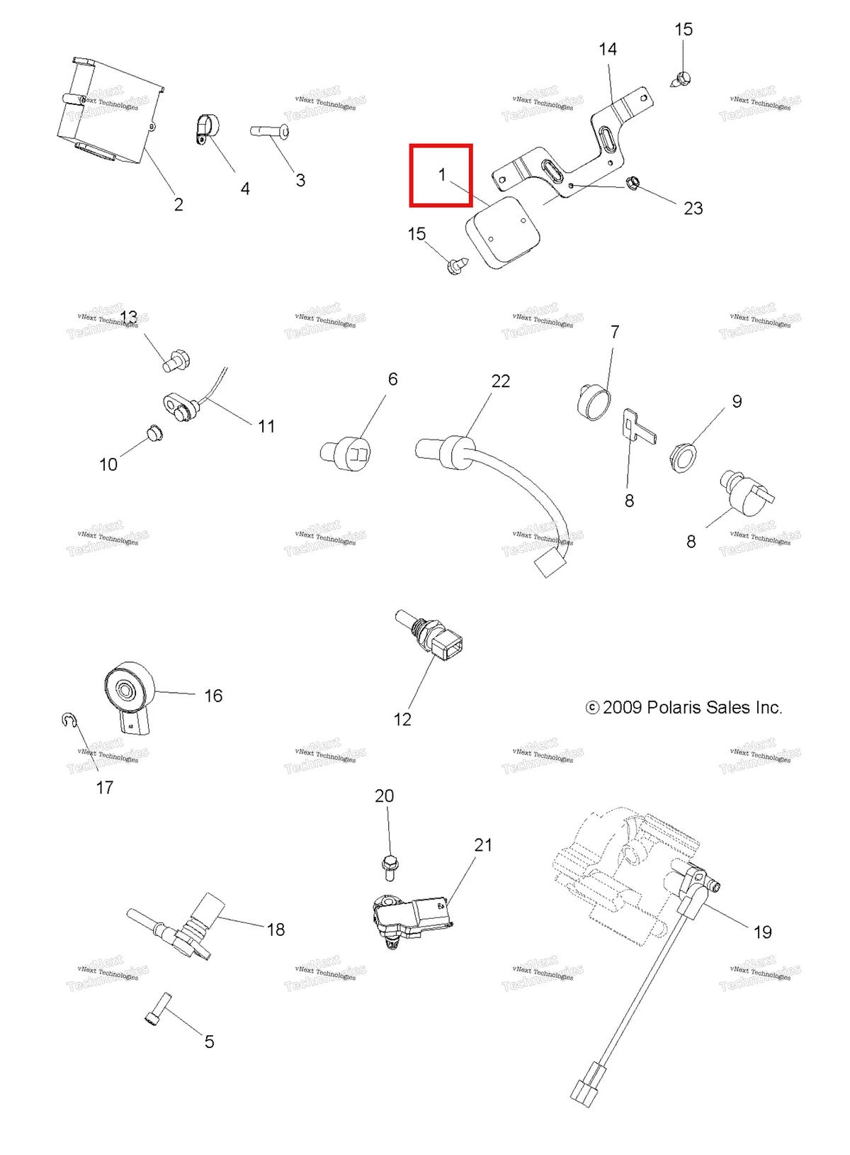 Деталь 4012384 на схеме узла Electrical, Switches & Sensors & Ecm