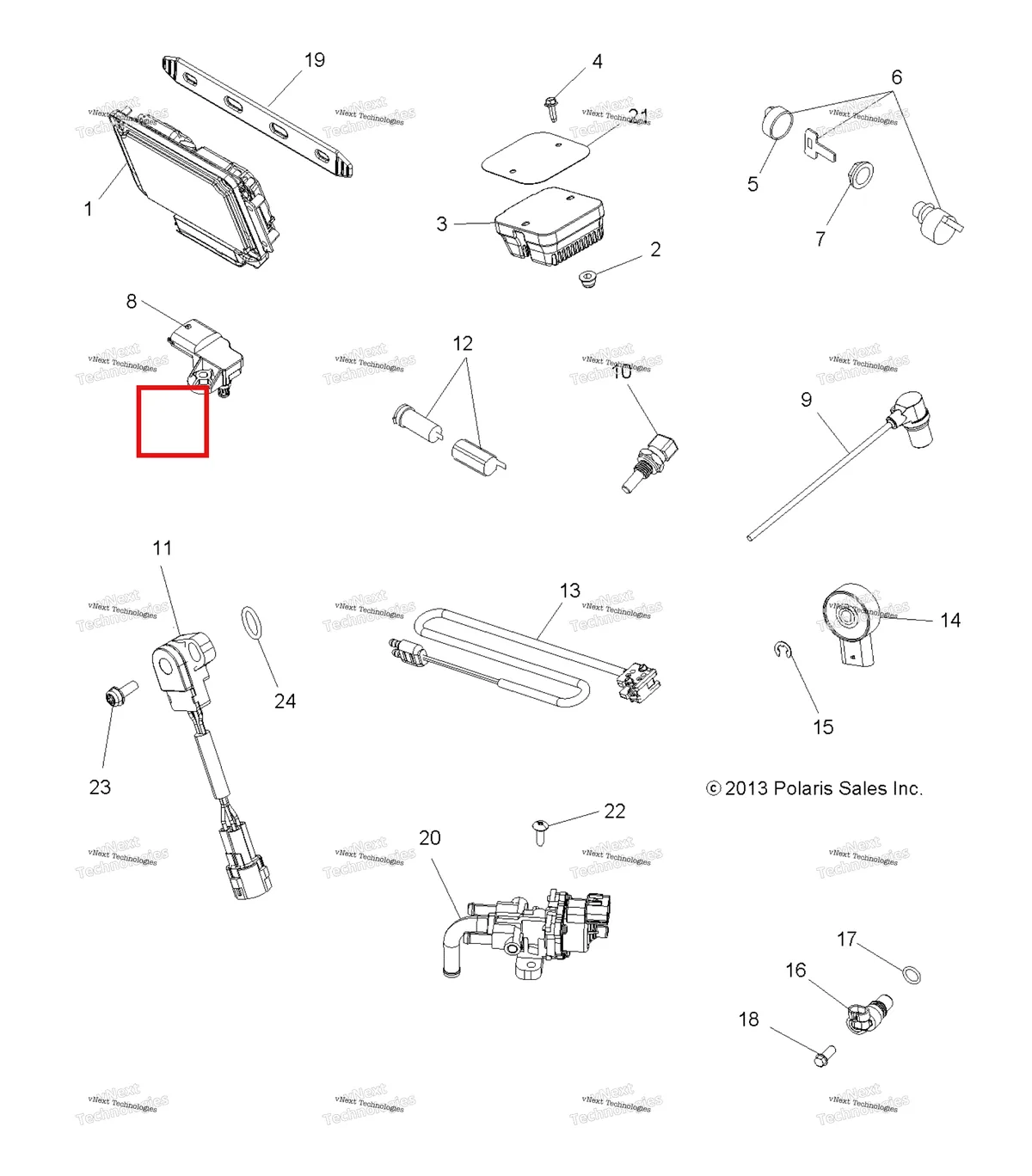 Деталь 4012616 на схеме узла Electrical, Switches, Sensors, Ecu & Control Modules