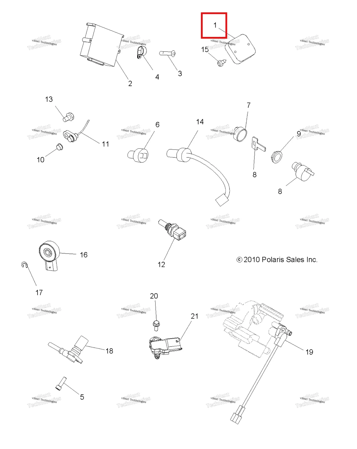 Деталь 4012748 на схеме узла Electrical, Switches & Sensors & Ecm