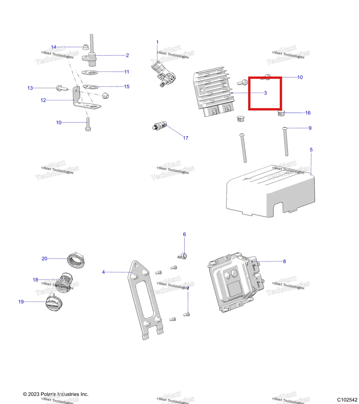 Деталь 4012941 на схеме узла Electrical, Sensors, Modules, & Switches 2