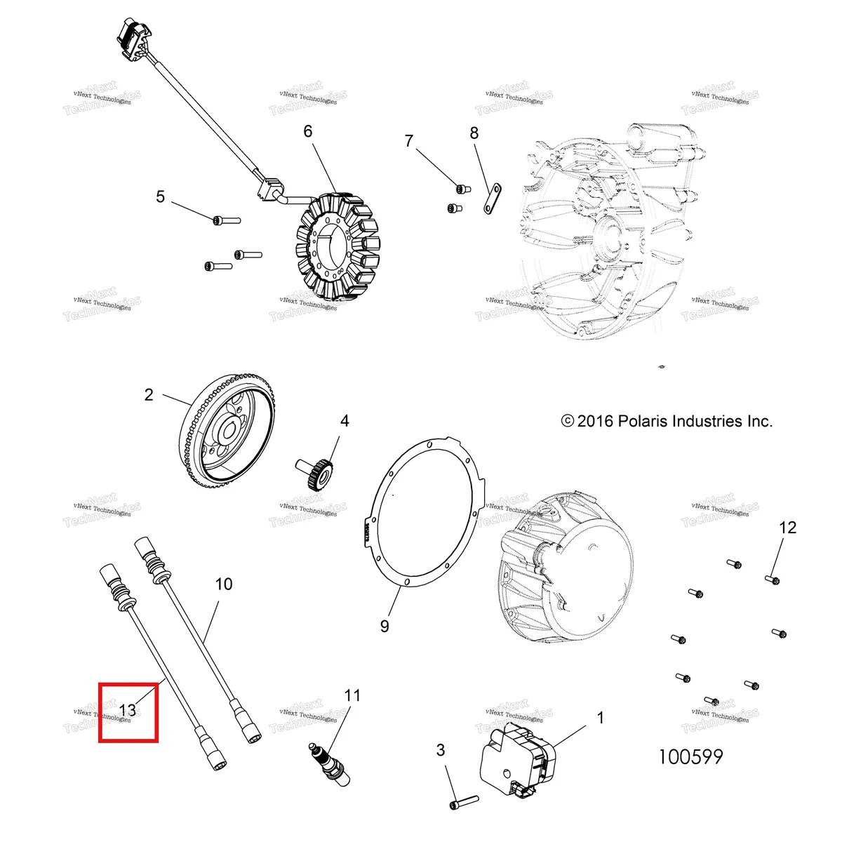 Деталь 4013327 на схеме узла Electrical, Ignition System