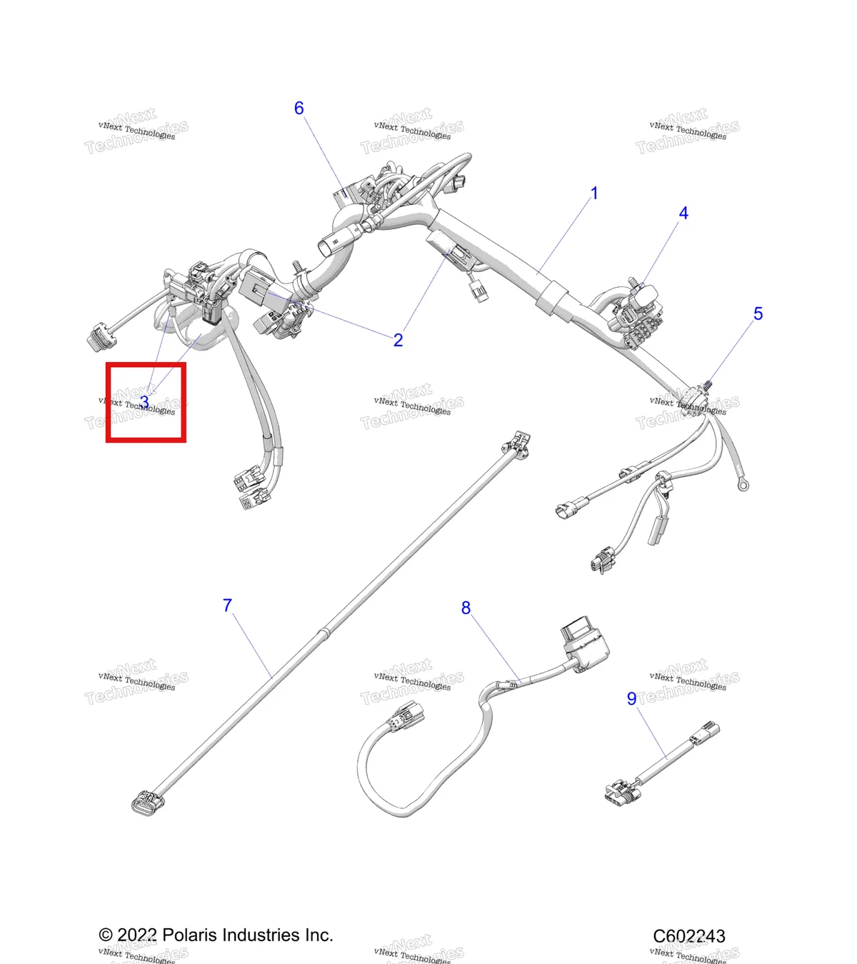 Деталь 4013412 (CAPACITOR 22000 MICRO Polaris 800 AXYS Pro RMK LE 155 (2017) (4013412)) на схеме узла Electrical, Wire Harnesses