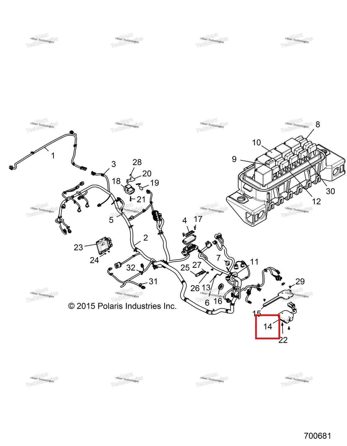 Деталь 4015816 на схеме узла Electrical, Wire Harness