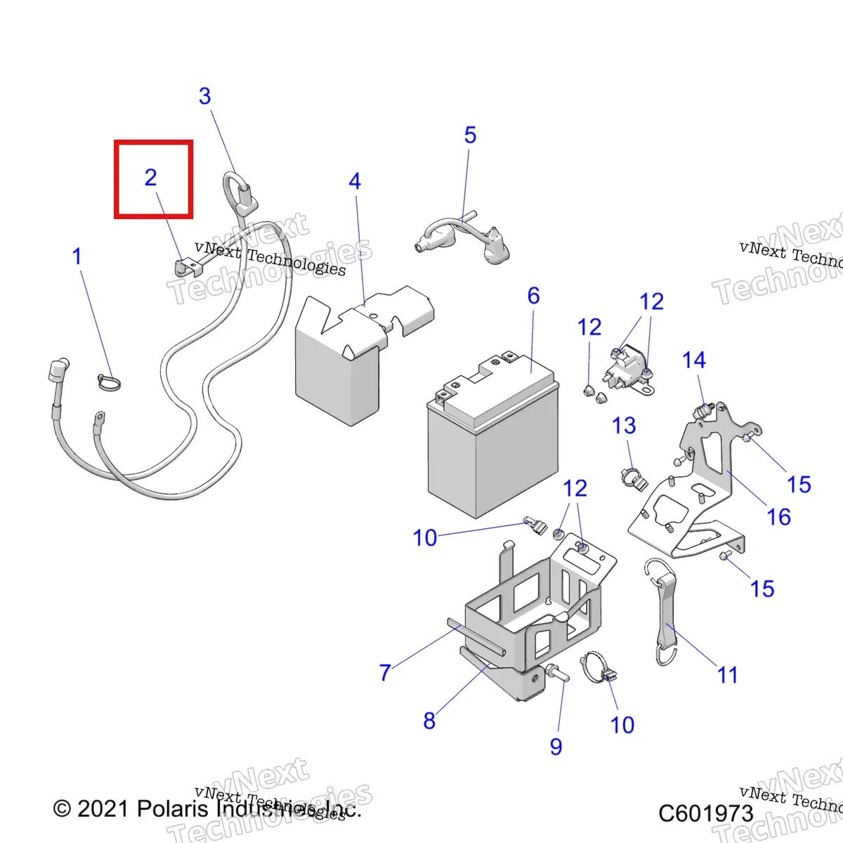 Деталь 4018199 на схеме узла Electrical, E.S. Battery/Box & Cables E.S. Option