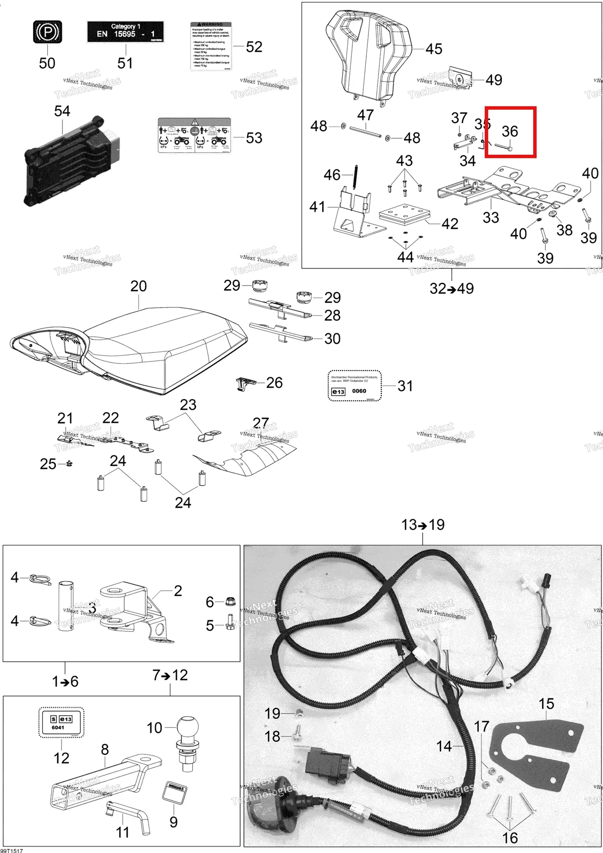 Деталь 40203 на схеме узла 2015 Can-Am OUTLANDER MAX 1000 EFI T3 Parts