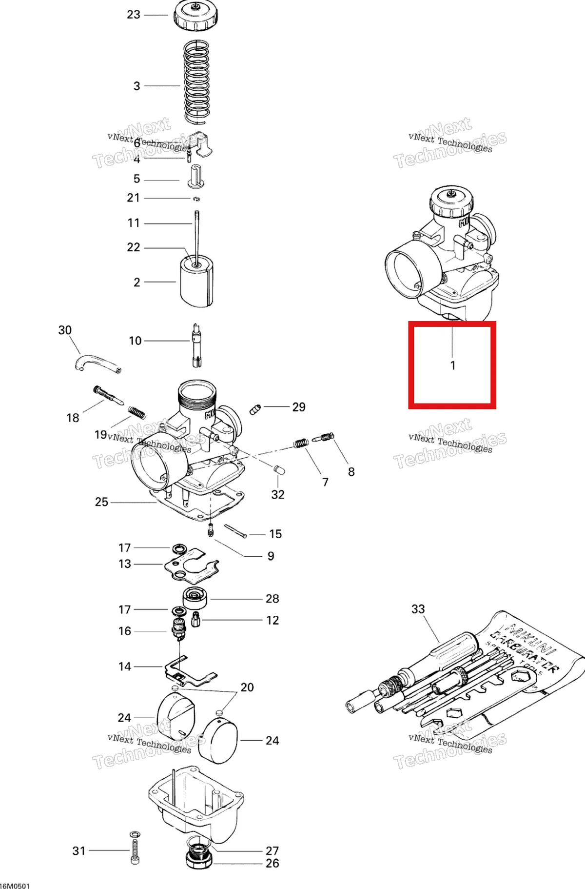 Деталь 403138753 на схеме узла 2005 Ski-Doo Tundra R Carburetor