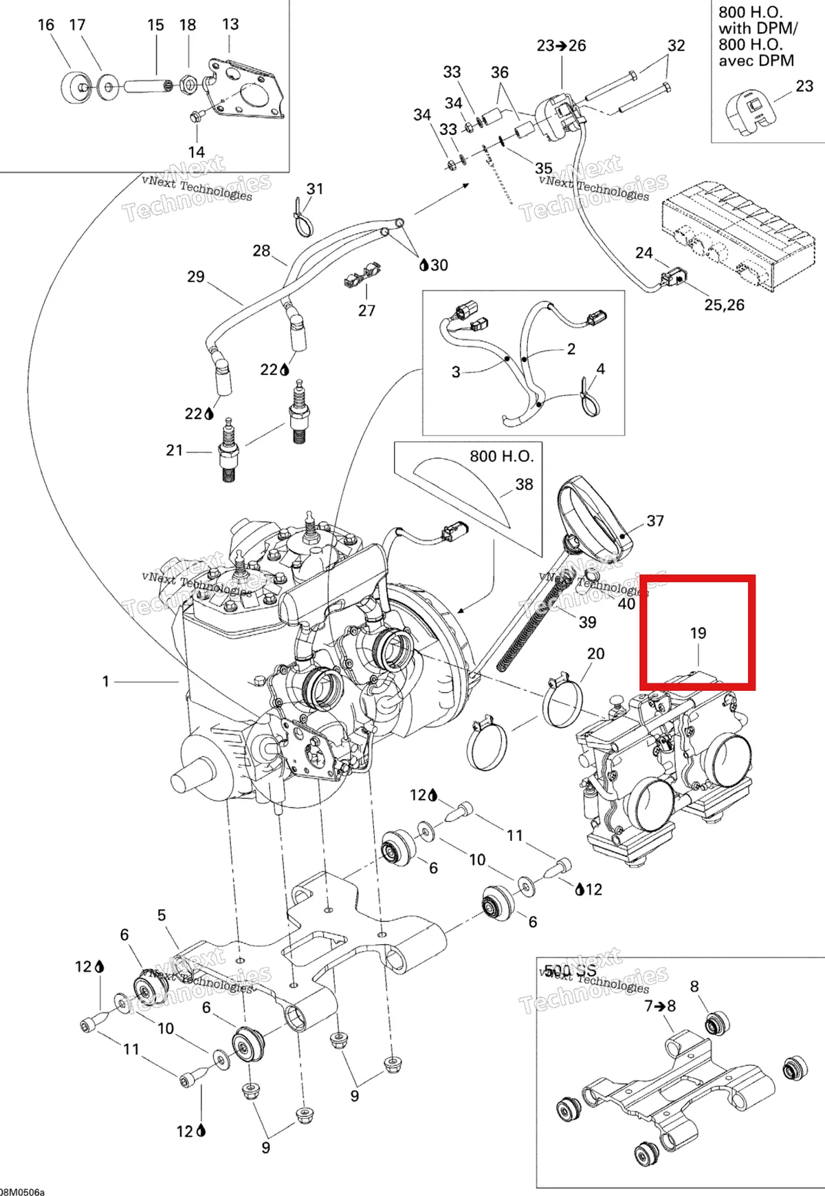 Деталь 403138779 на схеме узла 2005 Ski-Doo GSX 500SS Engine And Engine Support, Gsx 500Ss