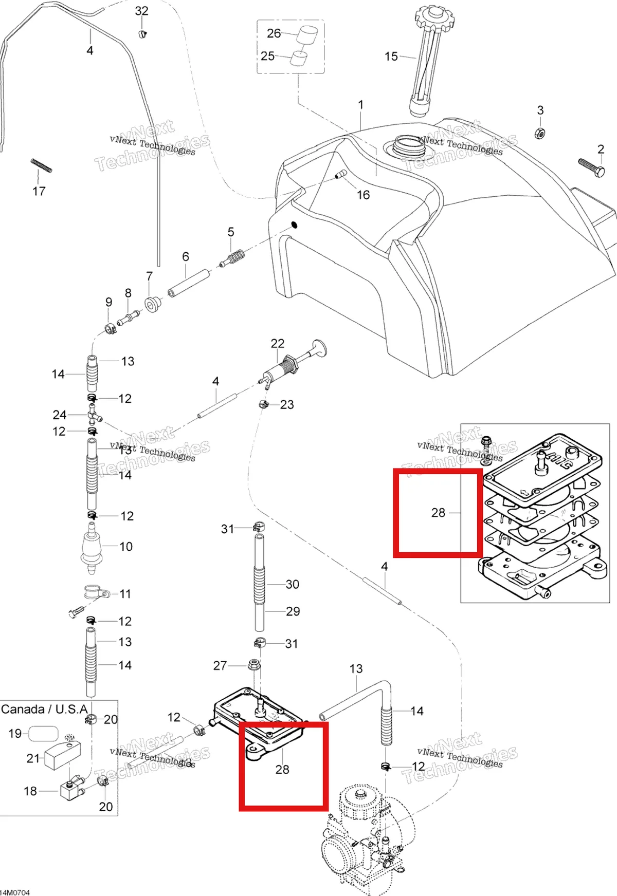 Деталь 403800800 (Топливный Насос) на схеме узла 2007 Ski-Doo Skandic LT 440F Fuel System