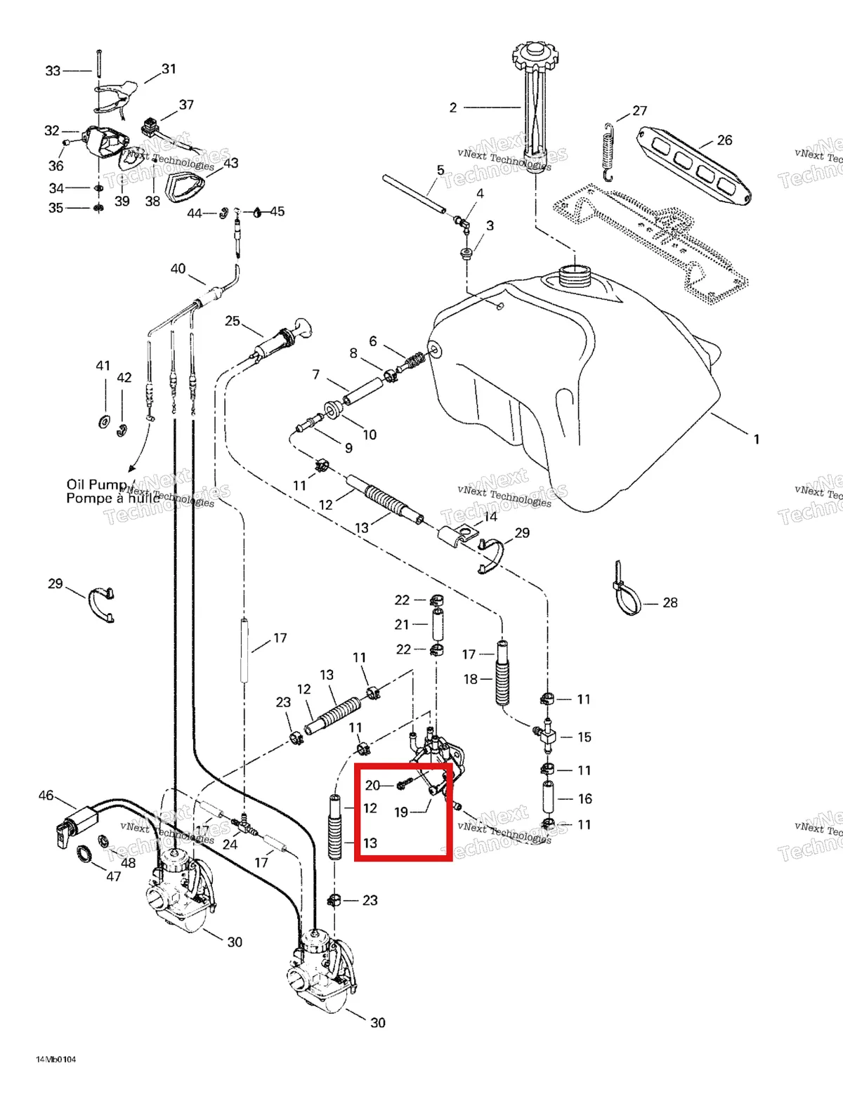 Деталь 403801000 (Топливный Насос) на схеме узла 2001 Ski-Doo Formula Deluxe 380 F Fuel System
