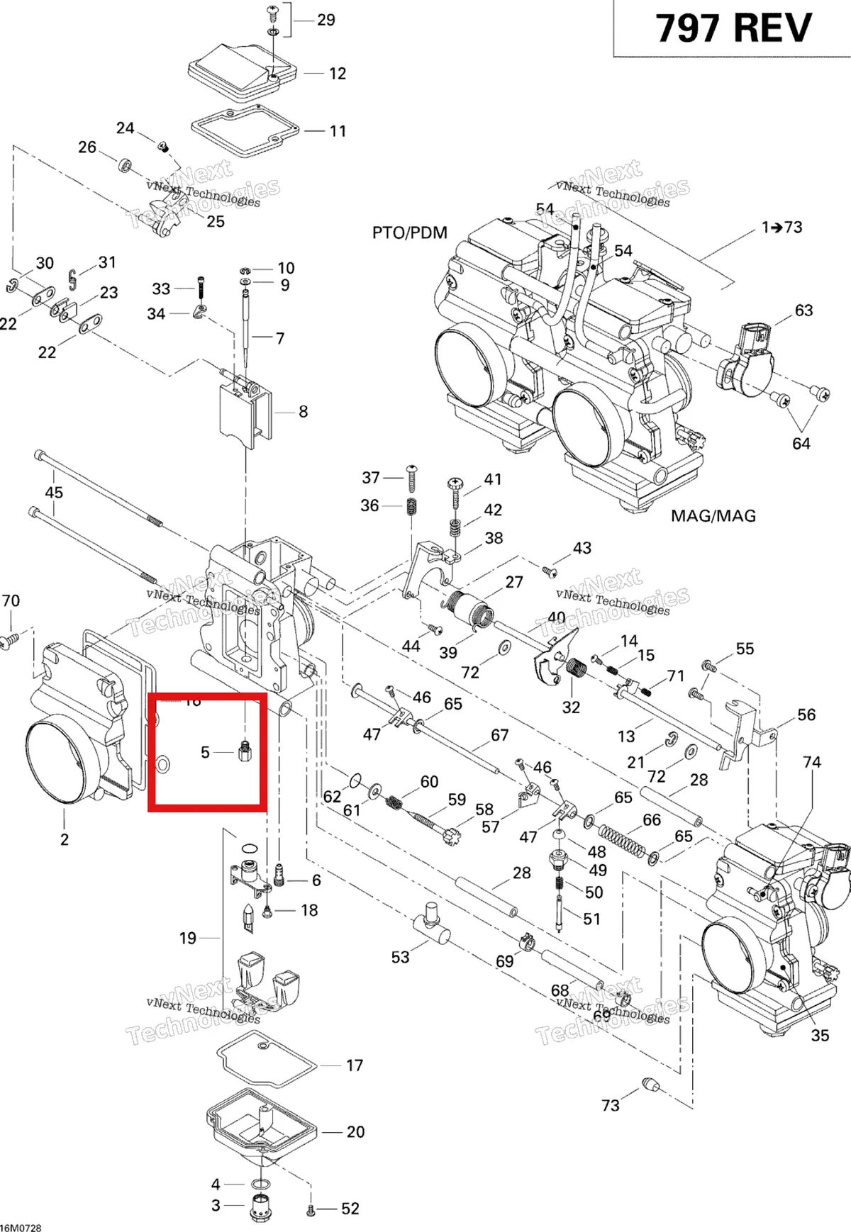 Деталь 404106700 (Деталь Main Jet 470) на схеме узла 2007 Ski-Doo Summit X Carburetor