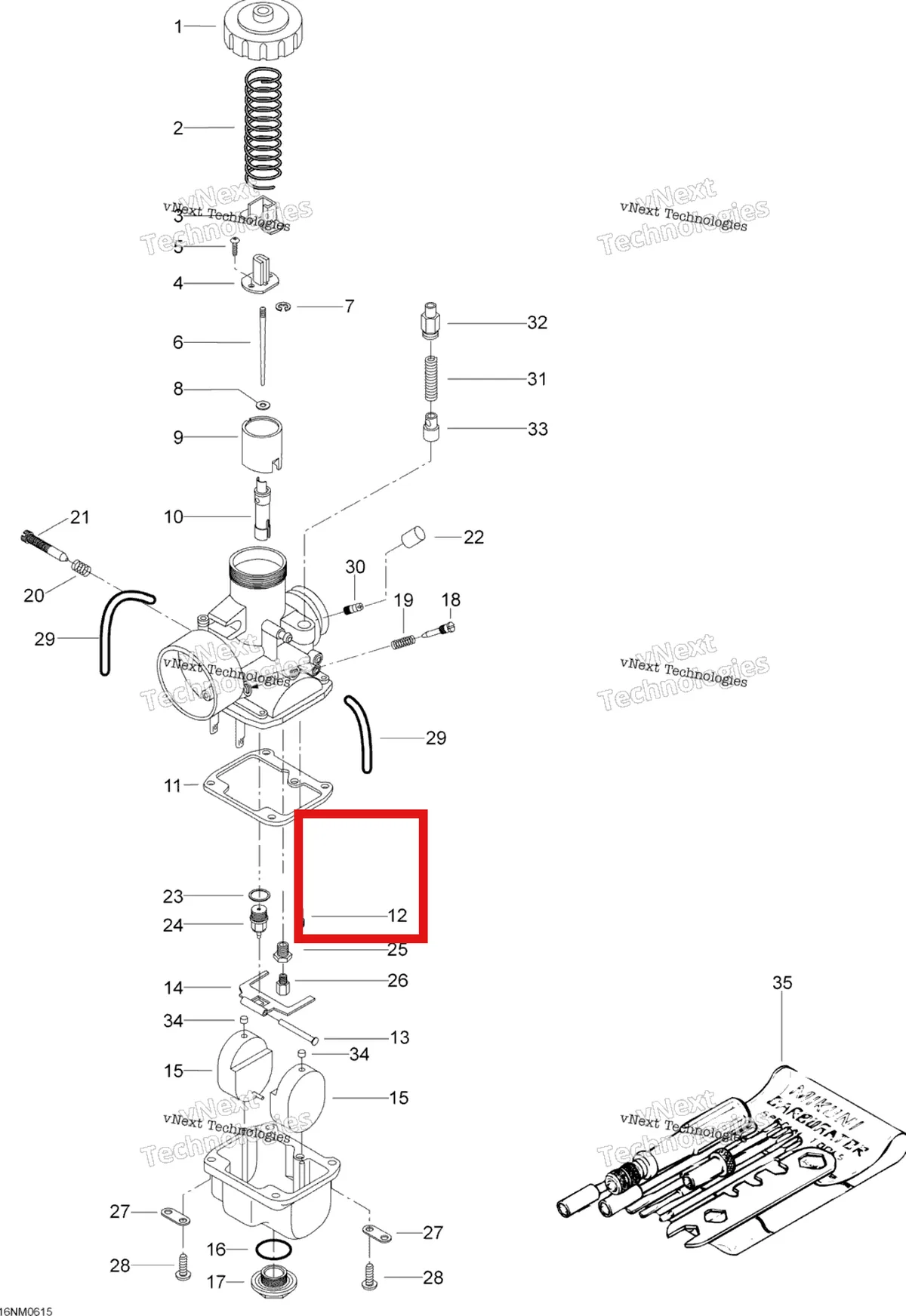 Деталь 404131300 (Деталь Trottle Valve 2.5) на схеме узла 2006 Ski-Doo Skandic SUV 600 Carburetor , 600 Suv
