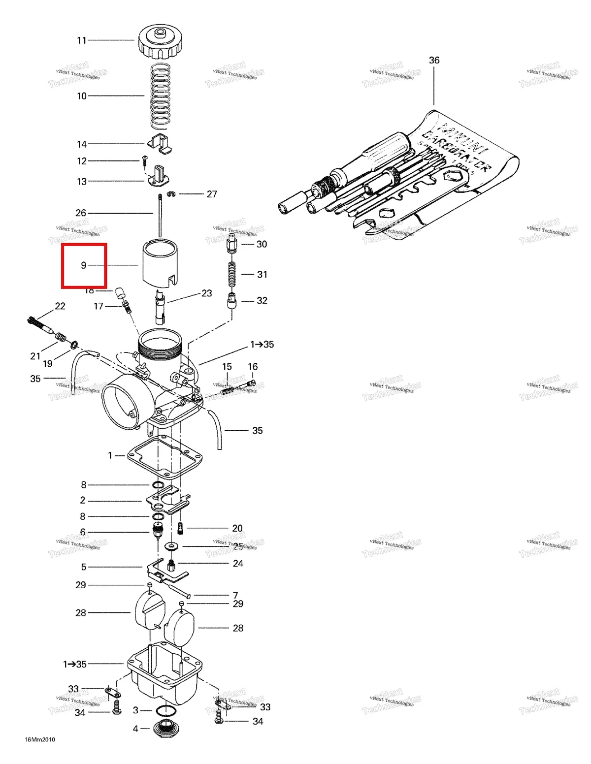 Деталь 404132300 (Деталь Trottle Valve 2.5) на схеме узла 2000 Ski-Doo Formula Deluxe 600/700 Carburetors