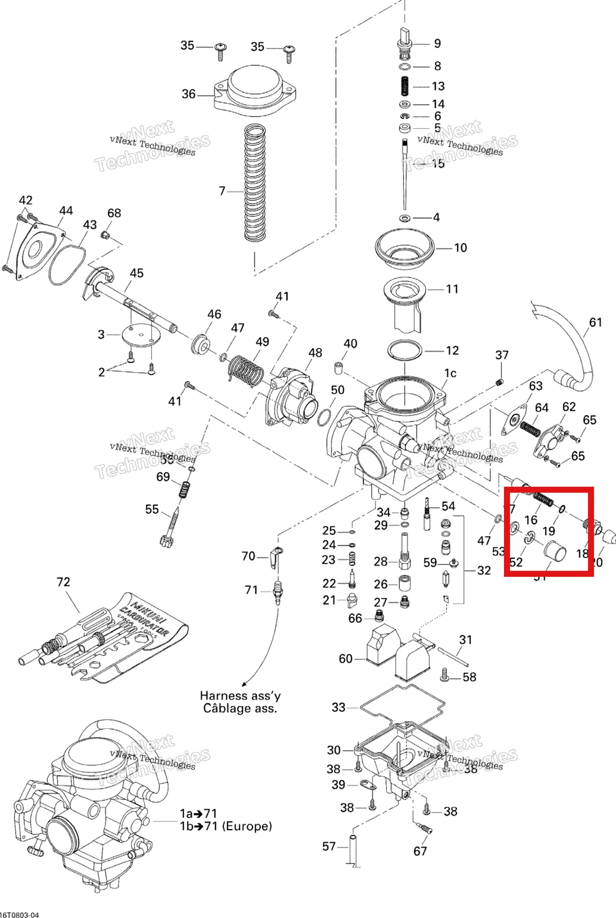 Деталь 404140200 на схеме узла 2008 Can-Am Outlander MAX 400 STD Carburetor