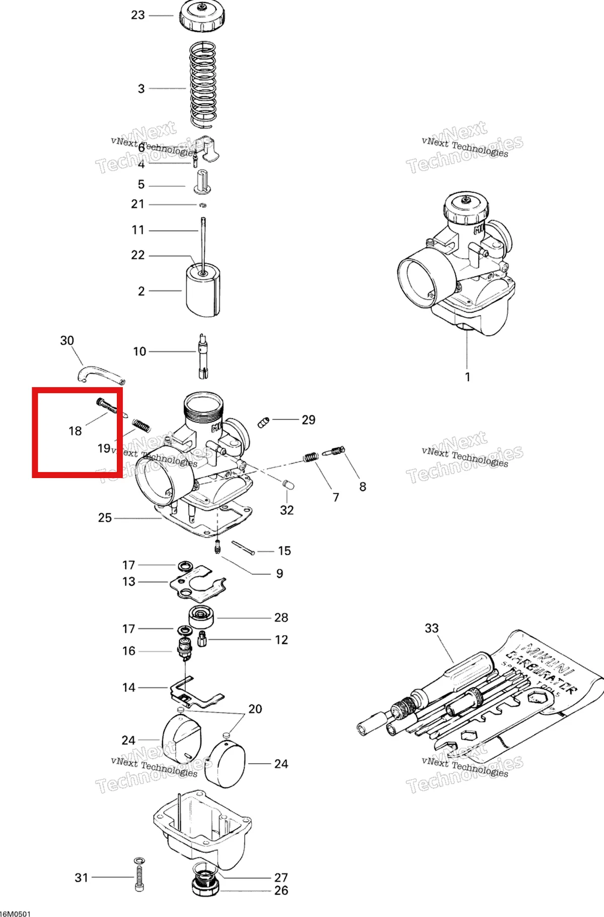 Деталь 404148700 на схеме узла 2005 Ski-Doo Tundra R Carburetor