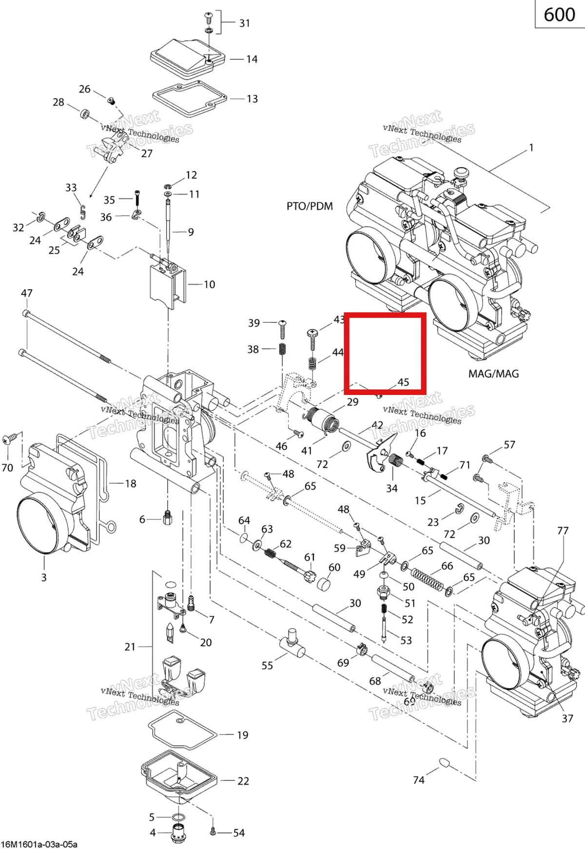 Деталь 404152200 (Е-Кольцо) на схеме узла 2019 Ski-Doo MXZ 600 CARB Carburetor - 600 Carb