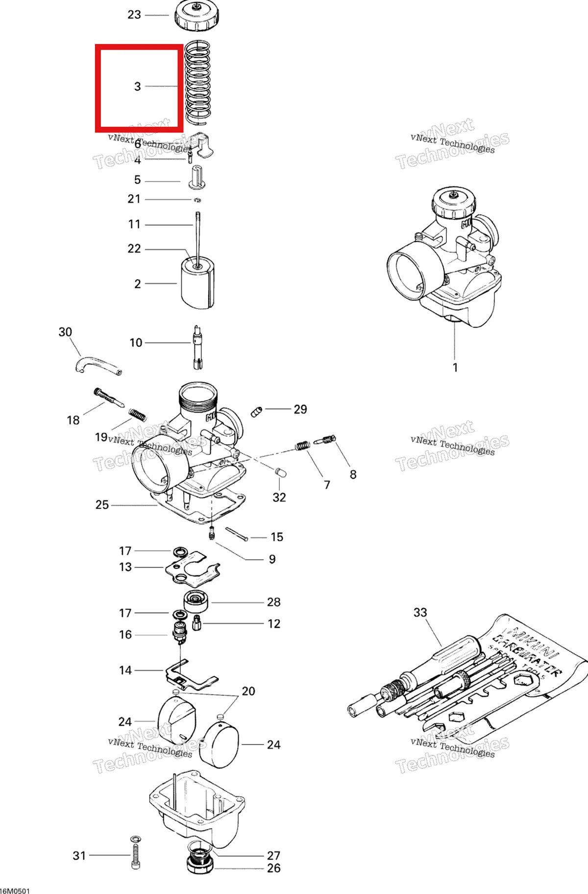 Деталь 404152700 на схеме узла 2005 Ski-Doo Tundra R Carburetor