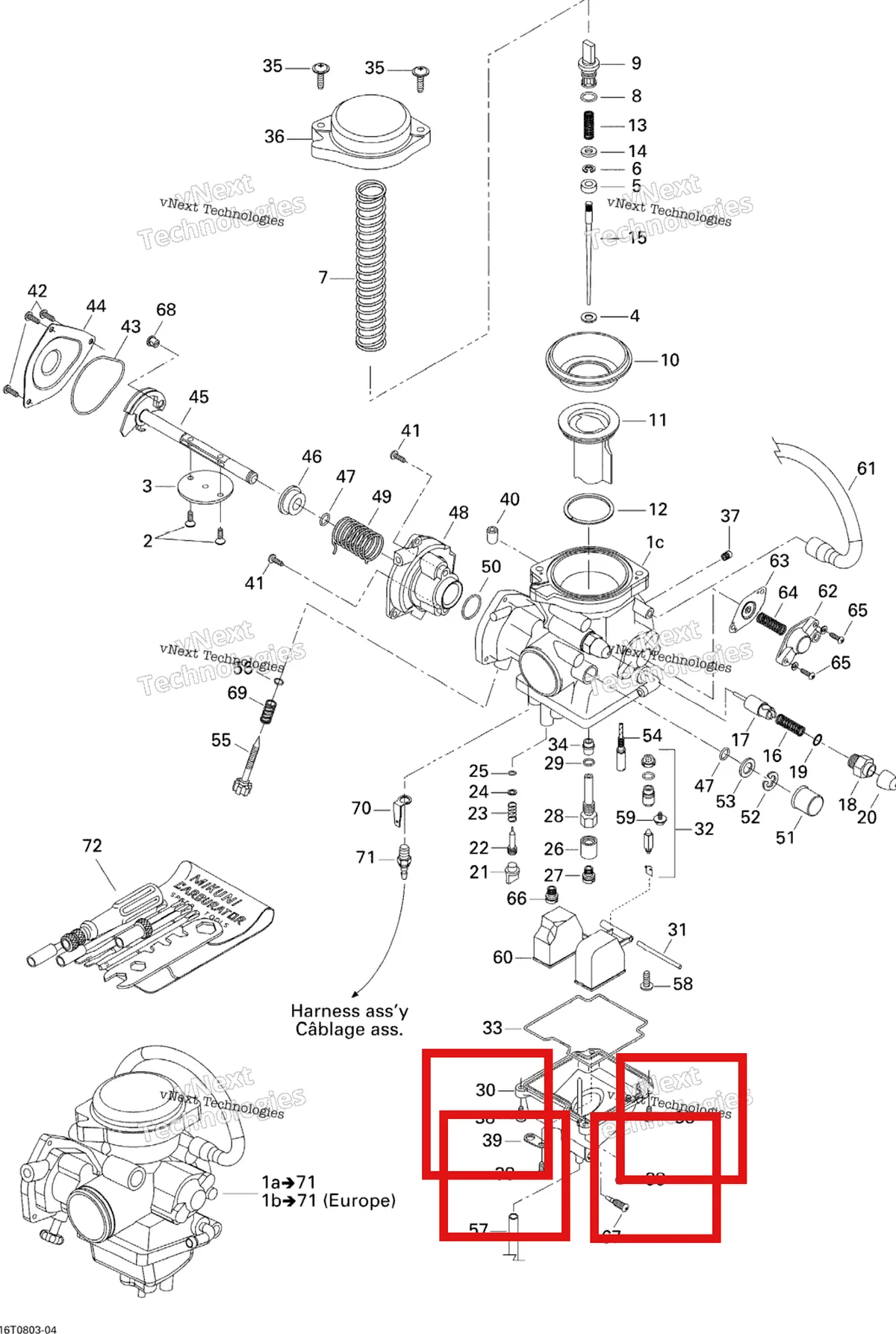 Деталь 404159300 на схеме узла 2008 Can-Am Outlander MAX 400 STD Carburetor
