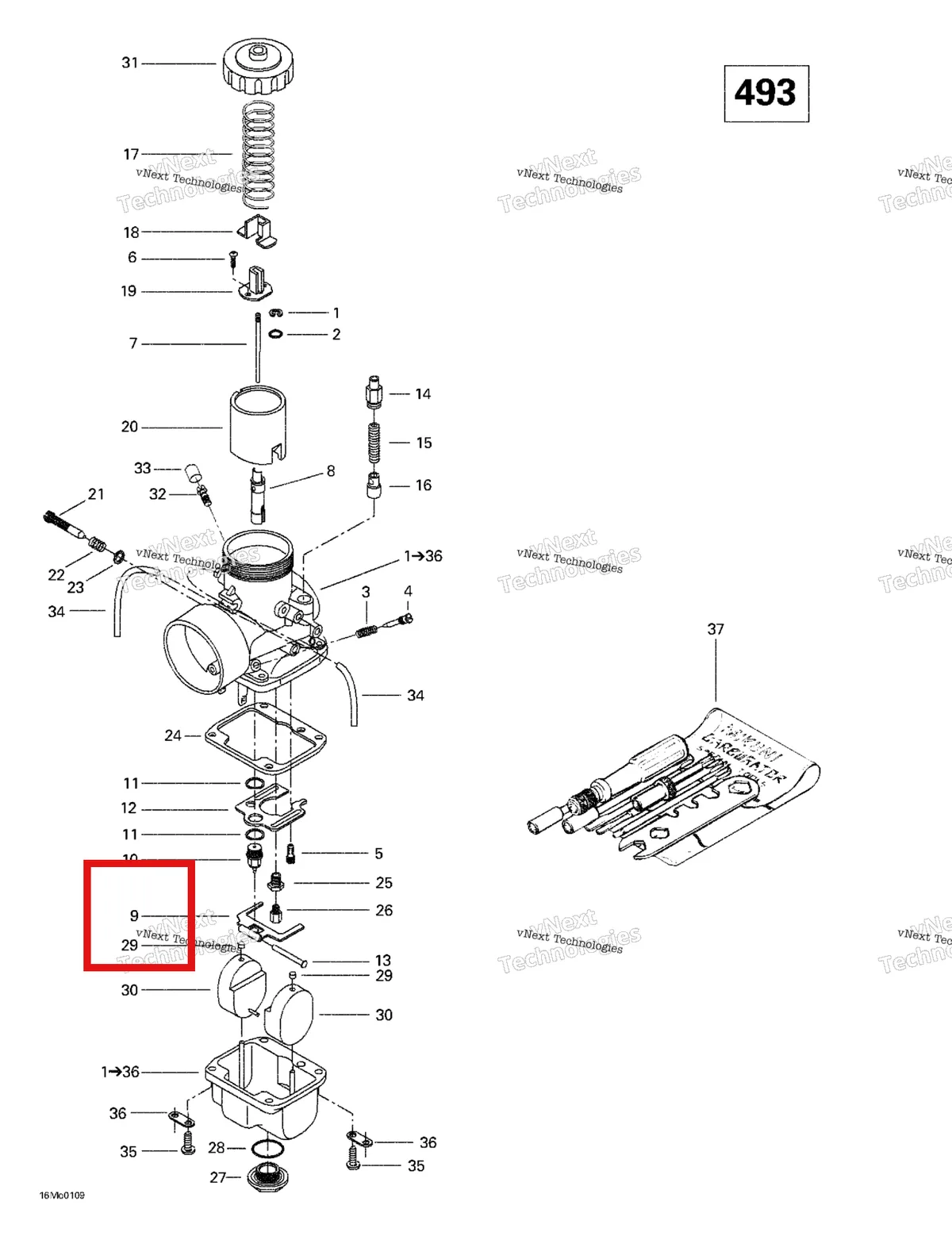 Деталь 404161823 (Деталь Float Arm. St 600) на схеме узла