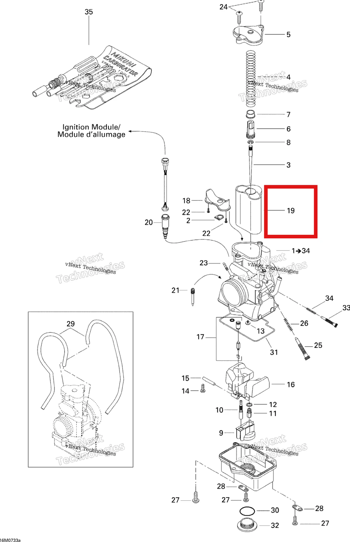 Деталь 404161867 (Деталь Piston Valve 4.0) на схеме узла 2007 Ski-Doo MX Z 440X Racing Carburetor