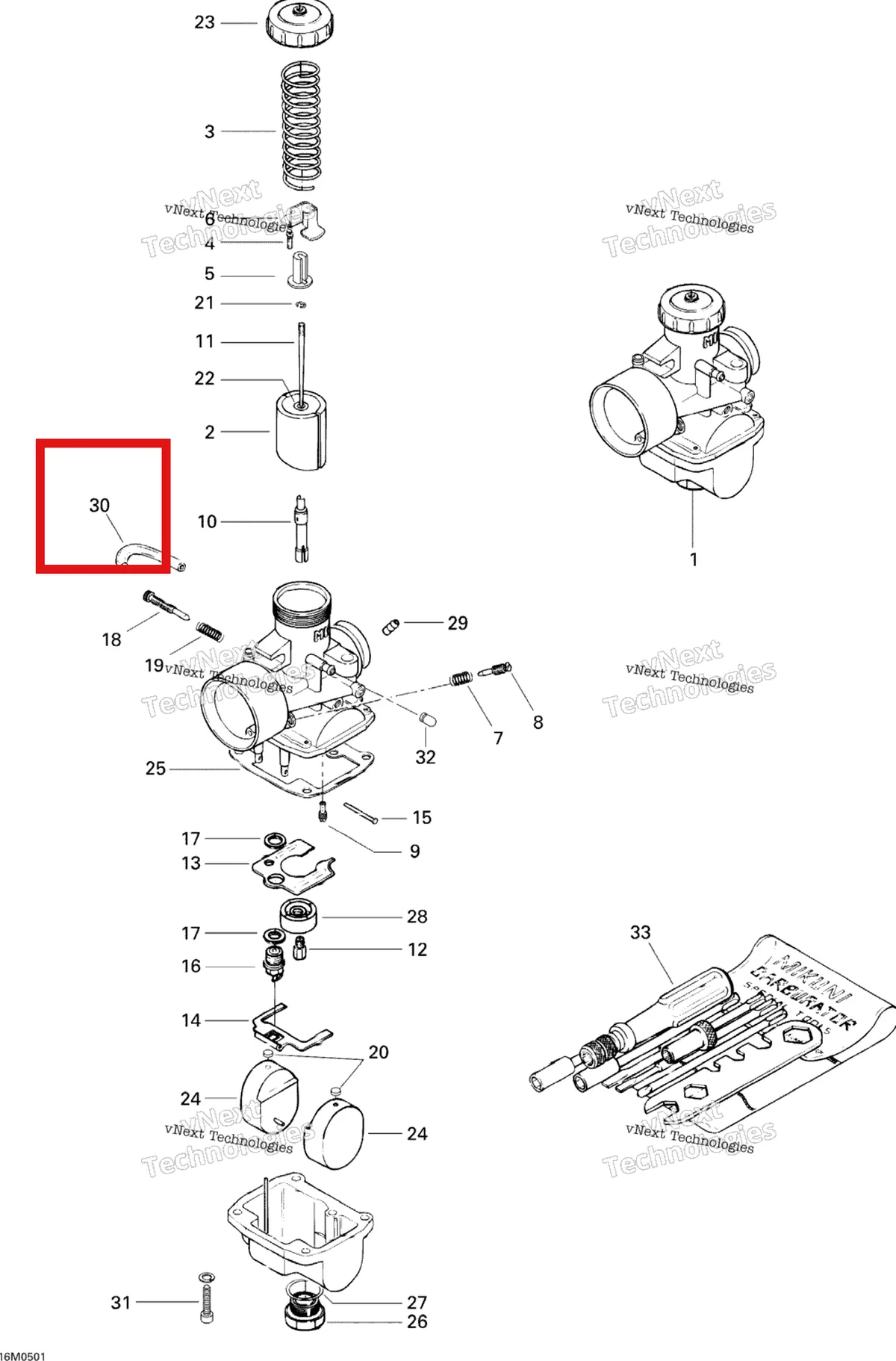 Деталь 404161880 (Шланг) на схеме узла 2005 Ski-Doo Tundra R Carburetor