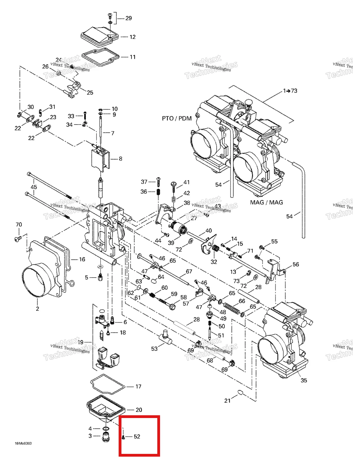 Деталь 404161906 (Винт) на схеме узла 2003 Ski-Doo MX Z 500/600/600 HO/700/800 Carburetors