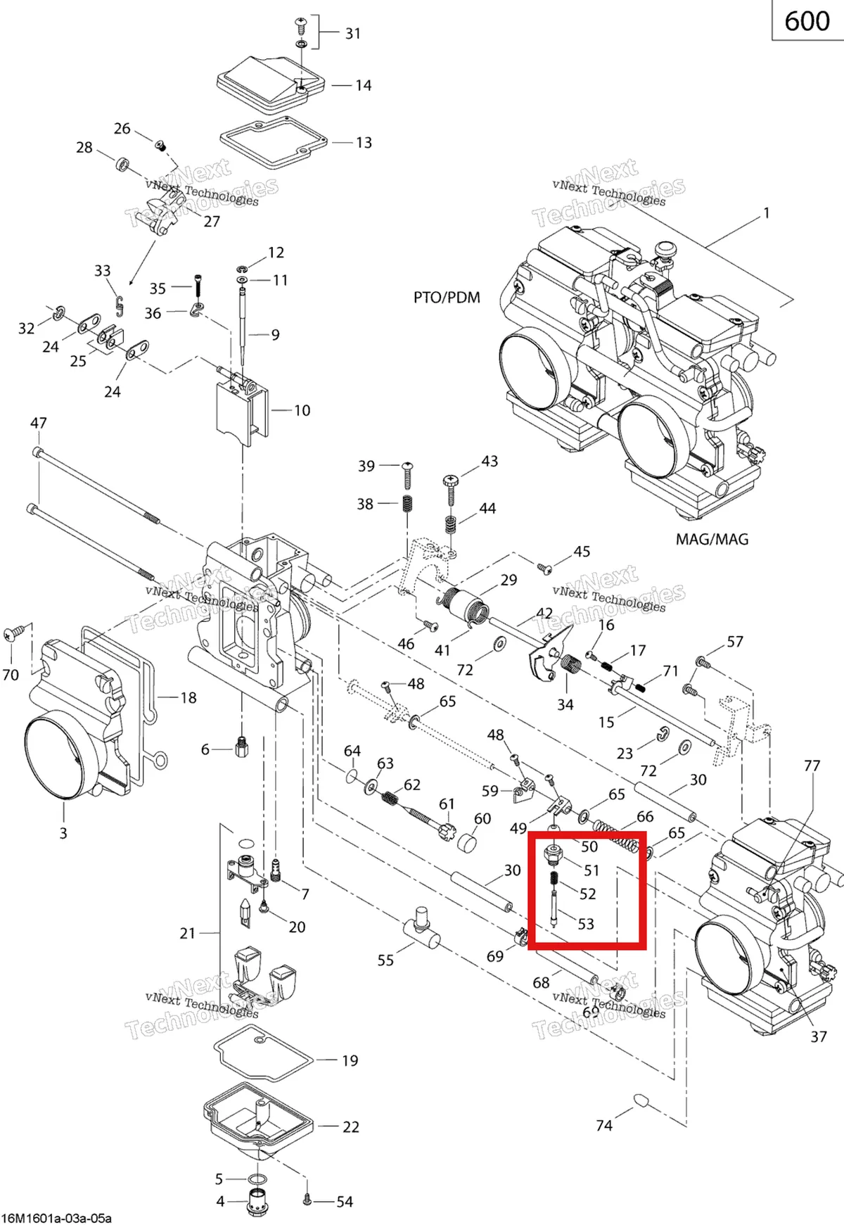 Деталь 404161908 (Пружина) на схеме узла 2019 Ski-Doo SUMMIT 600 CARB Carburetor - 600 Carb